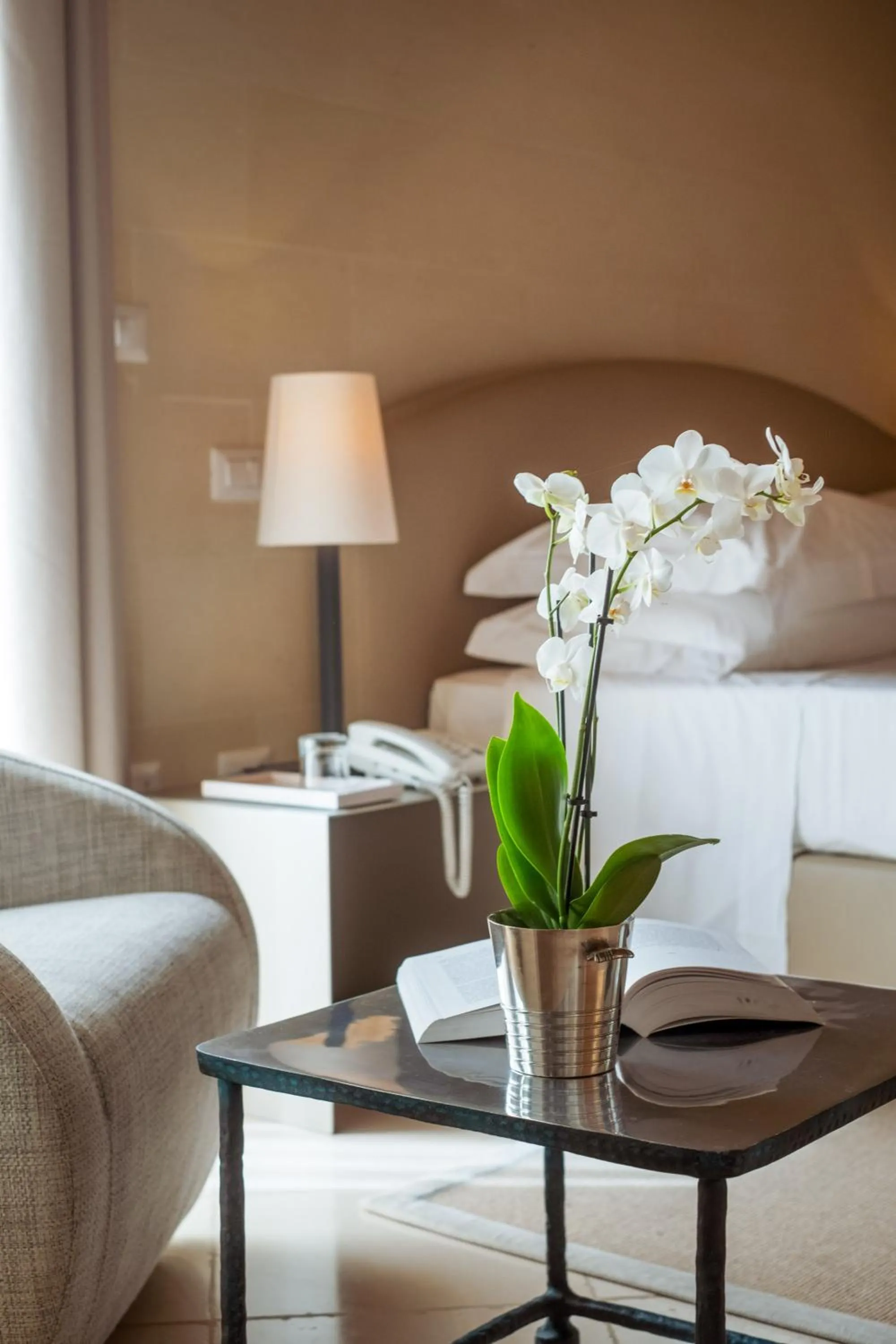 Bed in La Fiermontina Luxury Home Hotel