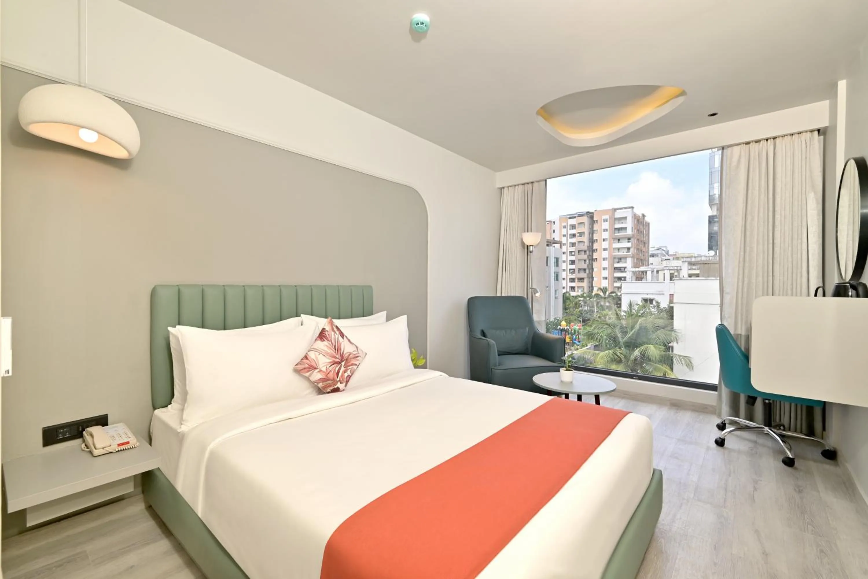 Bedroom, Bed in Ira by Orchid Hyderabad Hitech City Mindspace IT Park