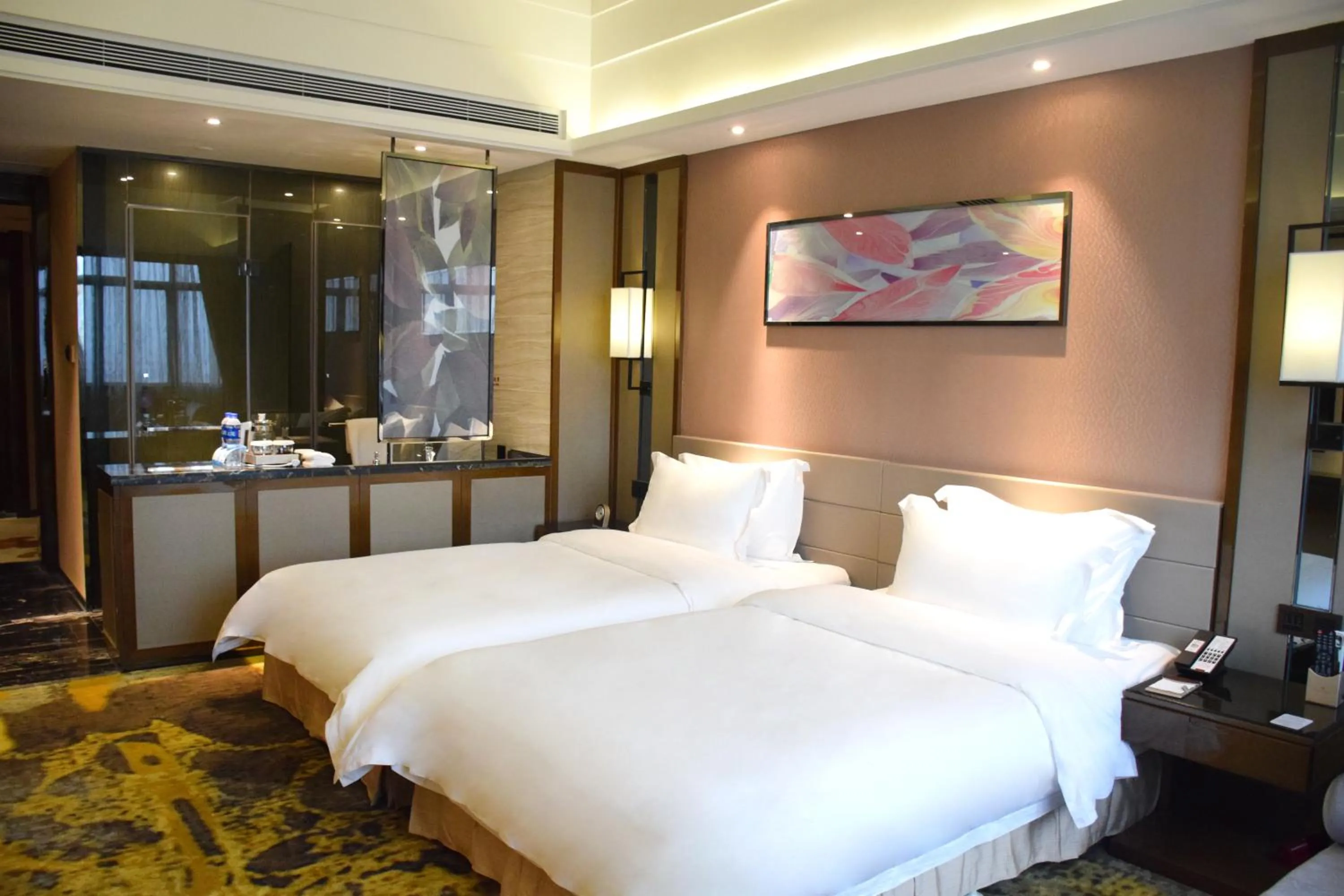 Bed in Ramada Foshan Hotel