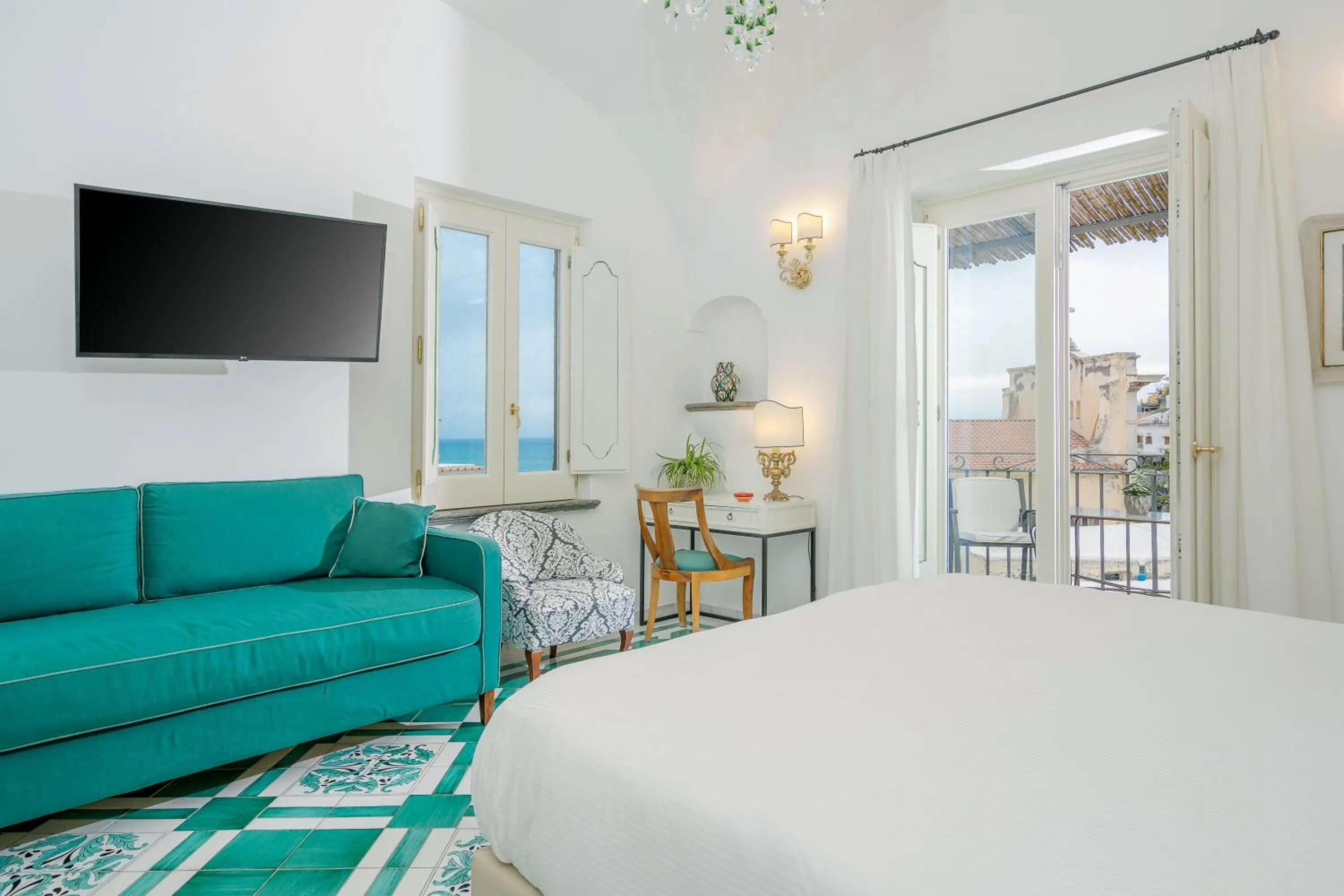 Bed in Hotel Palazzo Murat