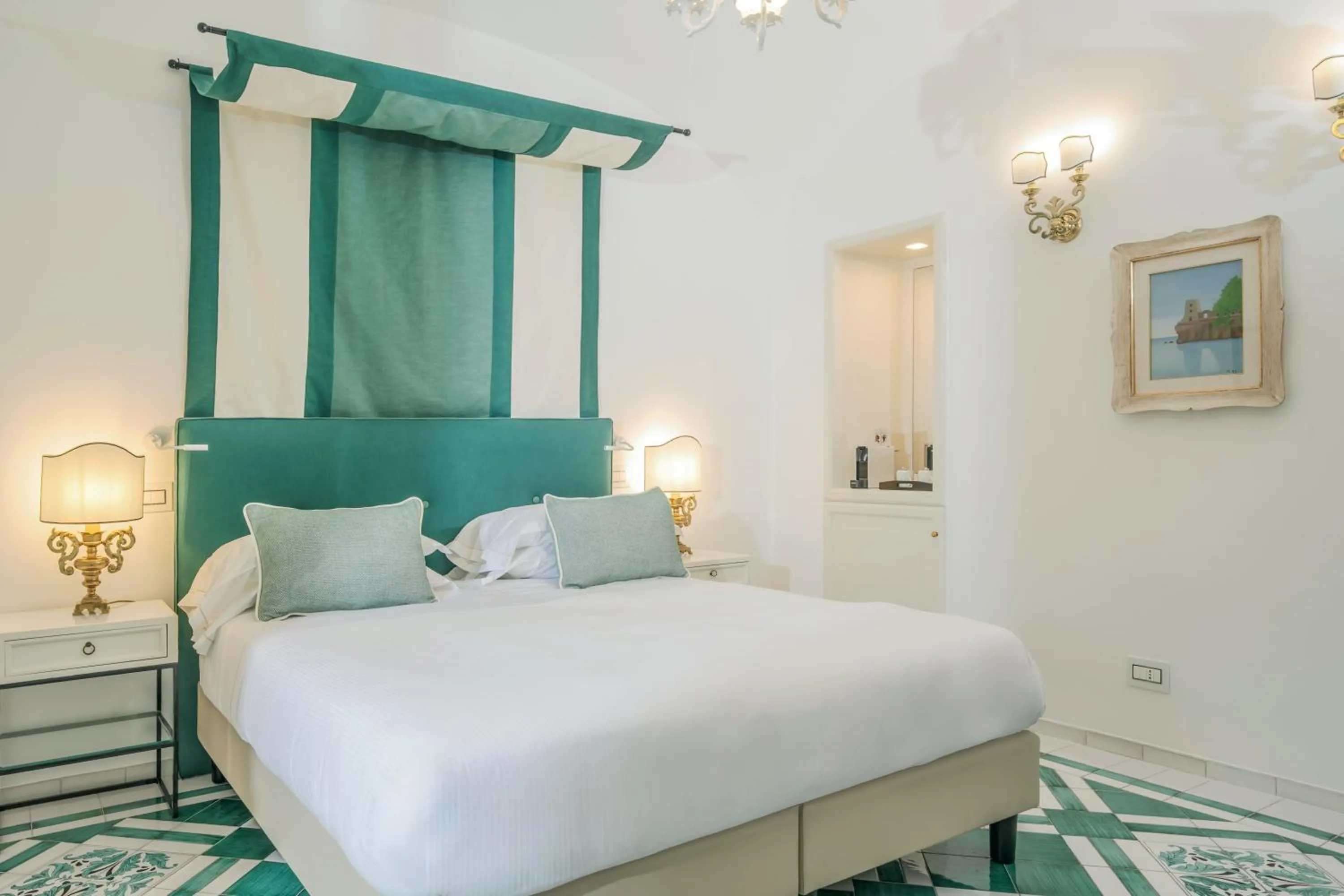 Bed in Hotel Palazzo Murat