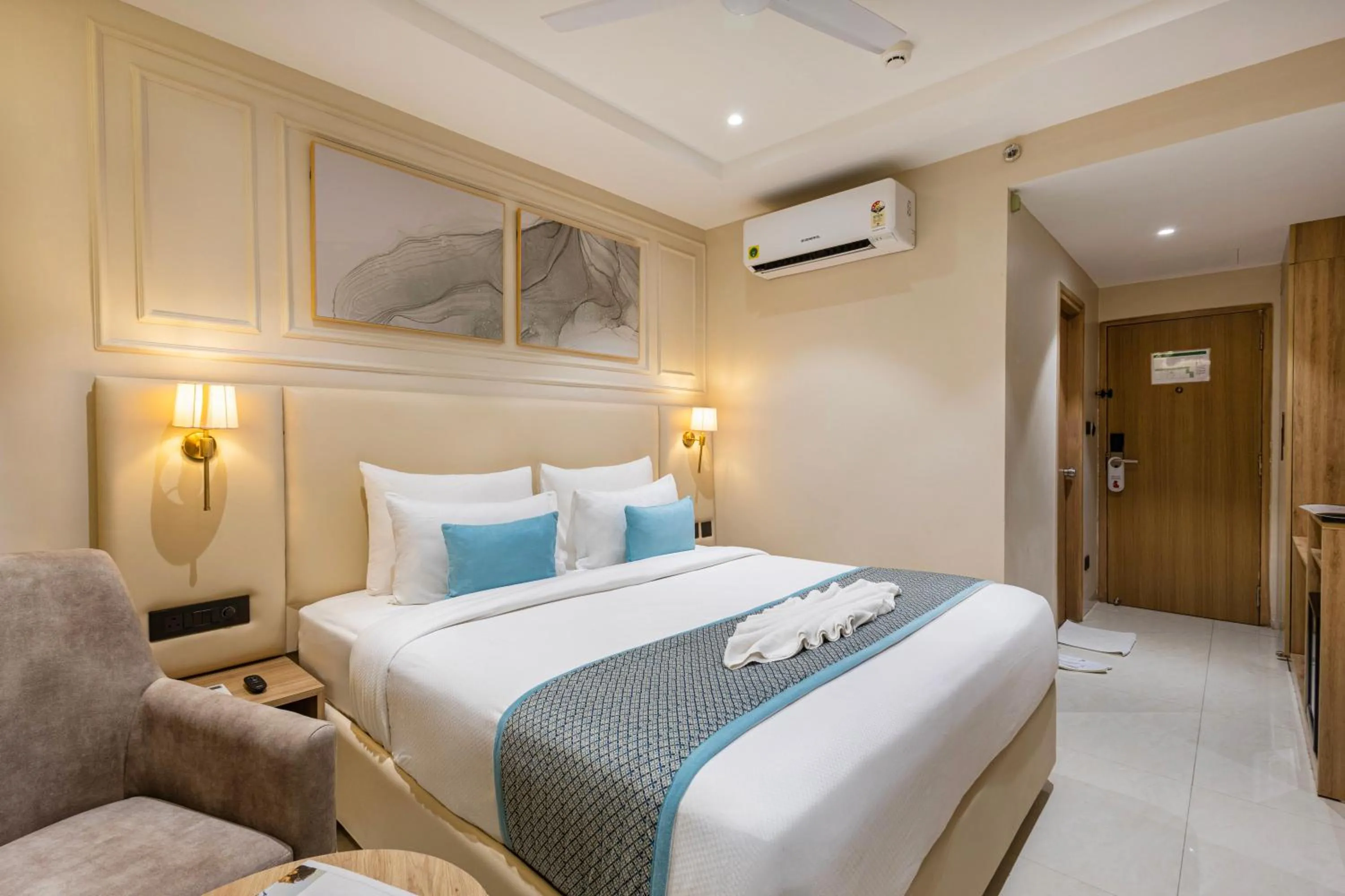 air conditioner, Bed in Monday Premium Madhapur