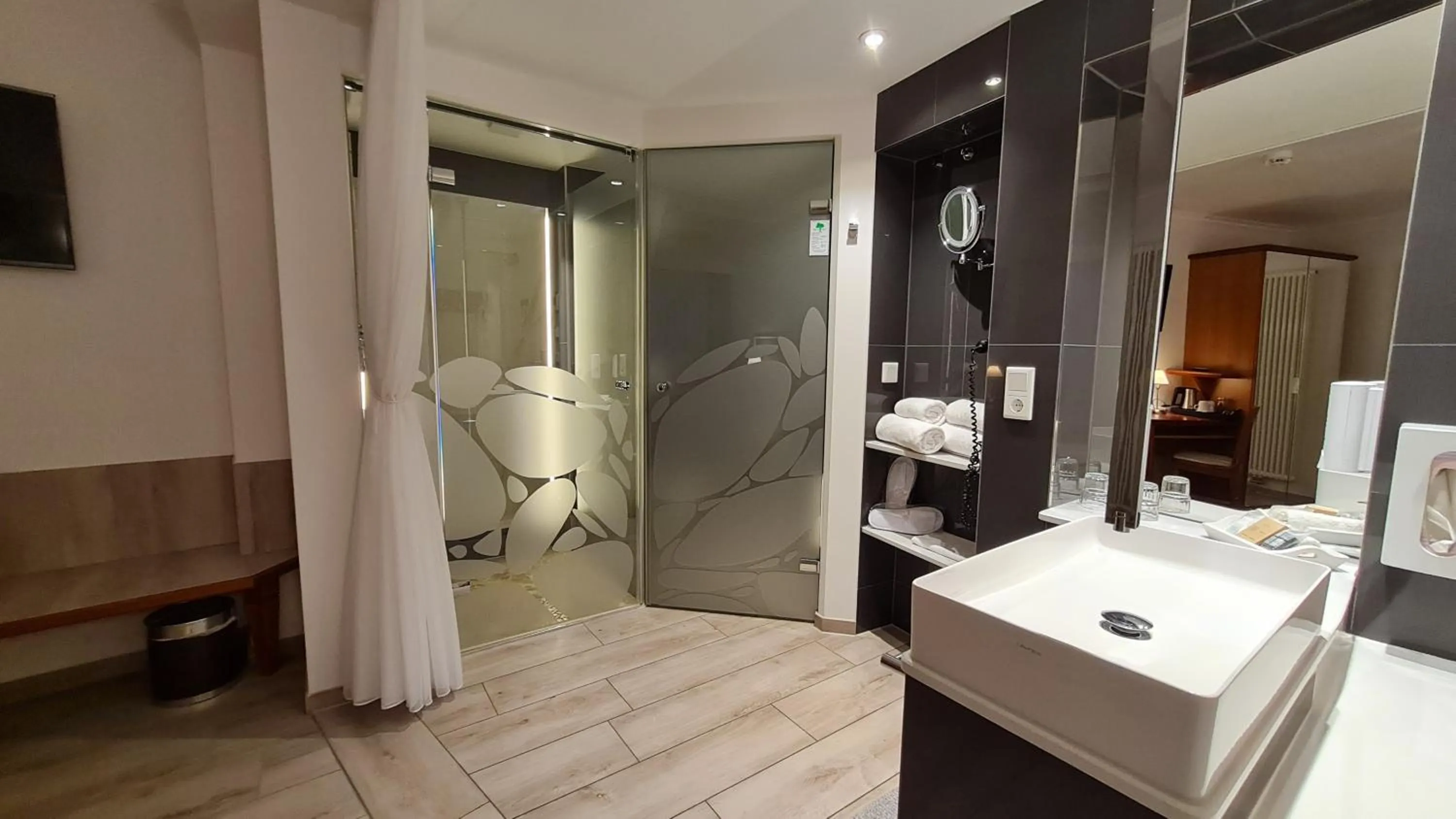 Shower in Hotel Domizil