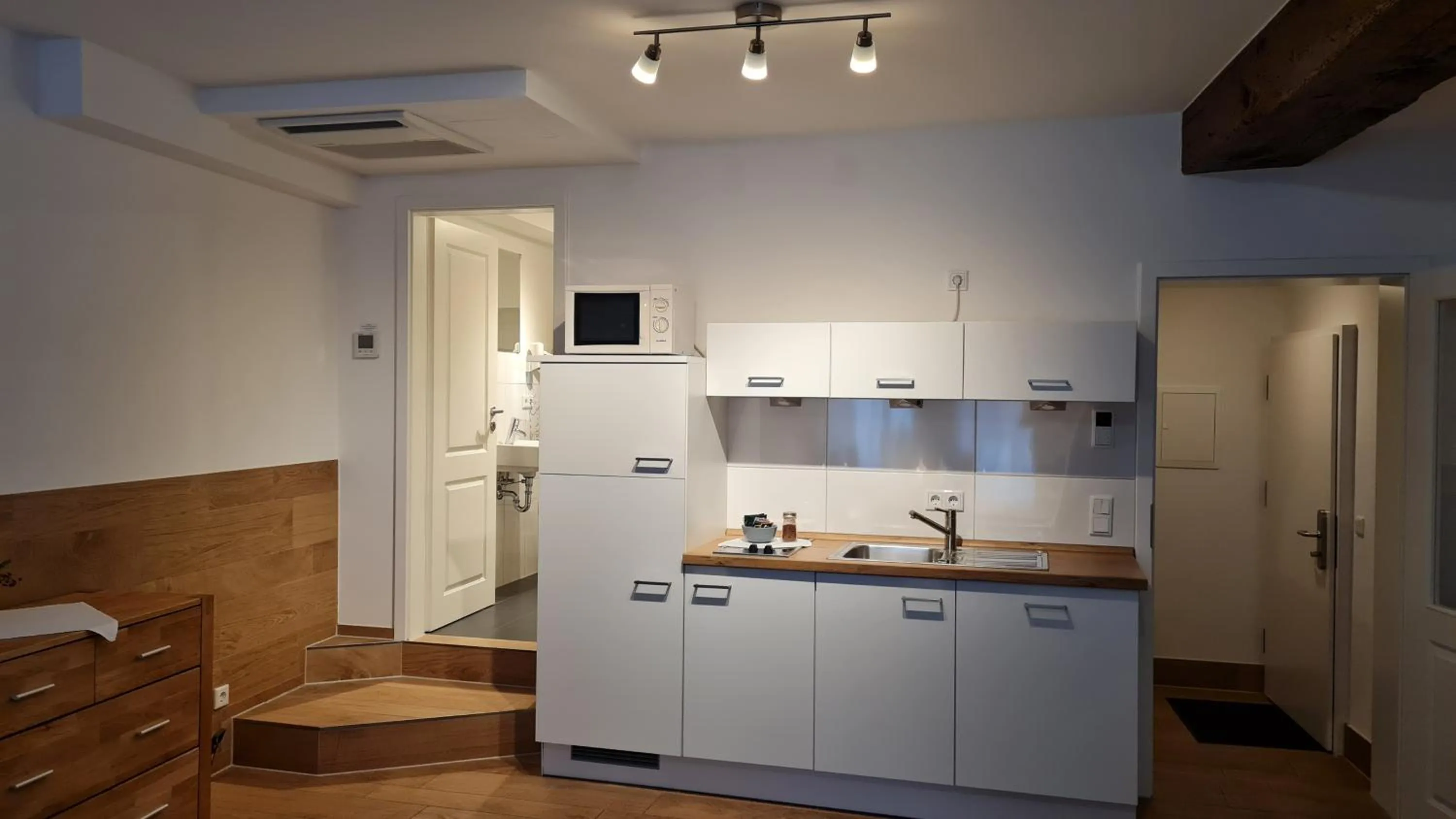 Kitchen or kitchenette in Hotel Domizil