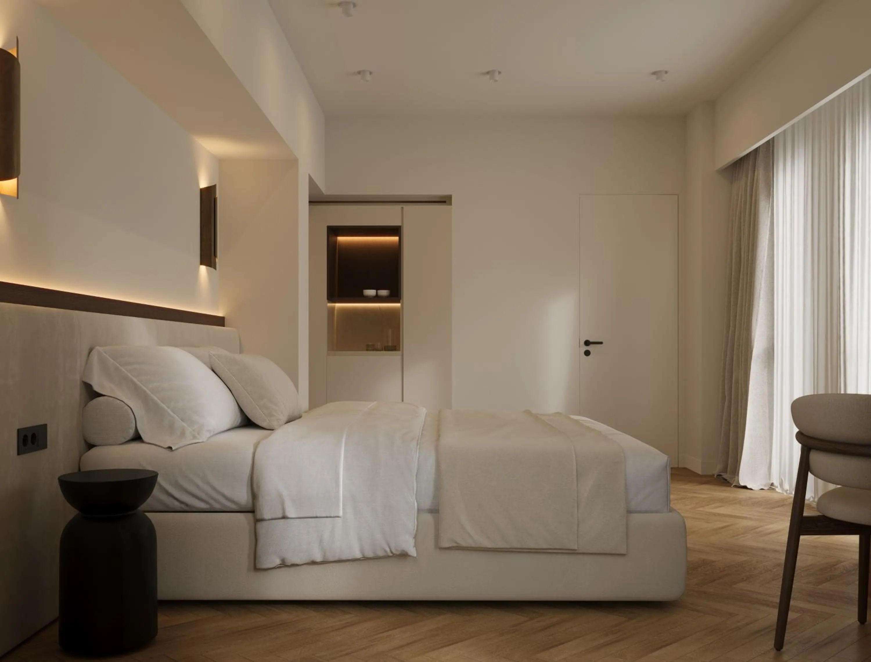 Bedroom, Bed in Bellen Athens Ηotel