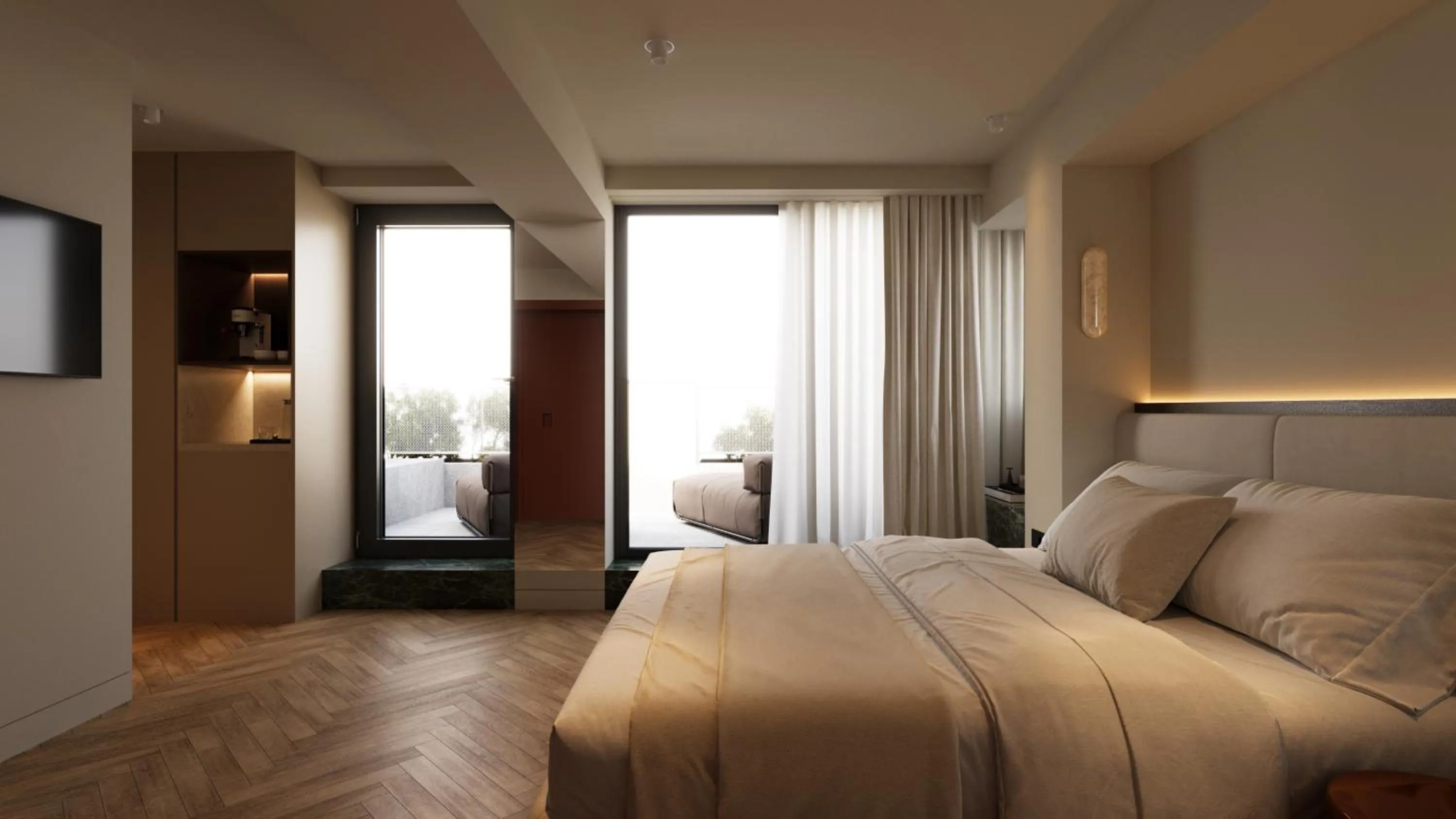 Bedroom, Bed in Bellen Athens Ηotel