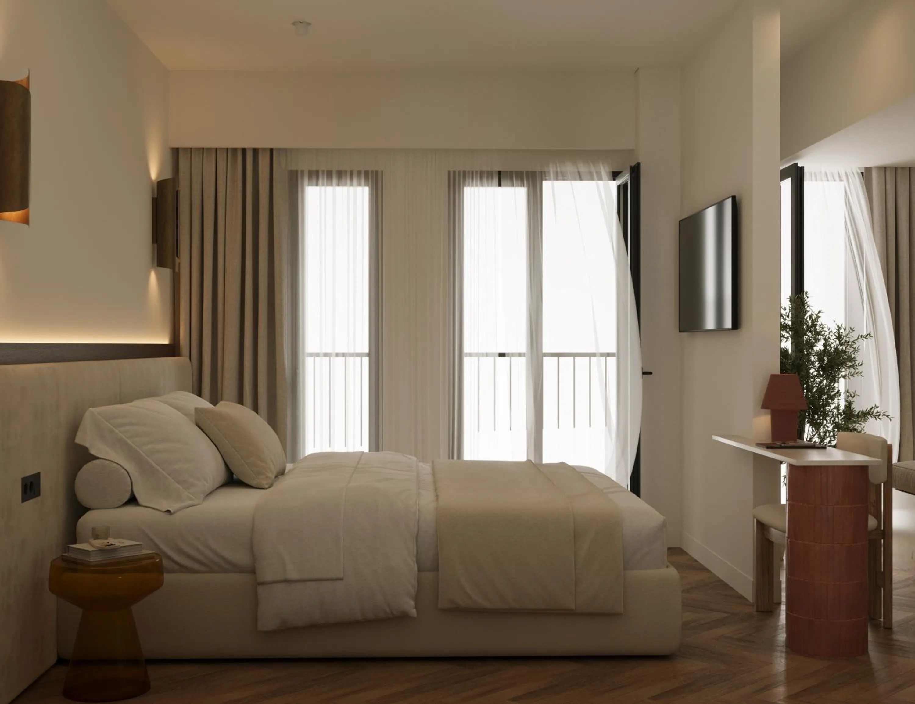 Bedroom in Bellen Athens Ηotel