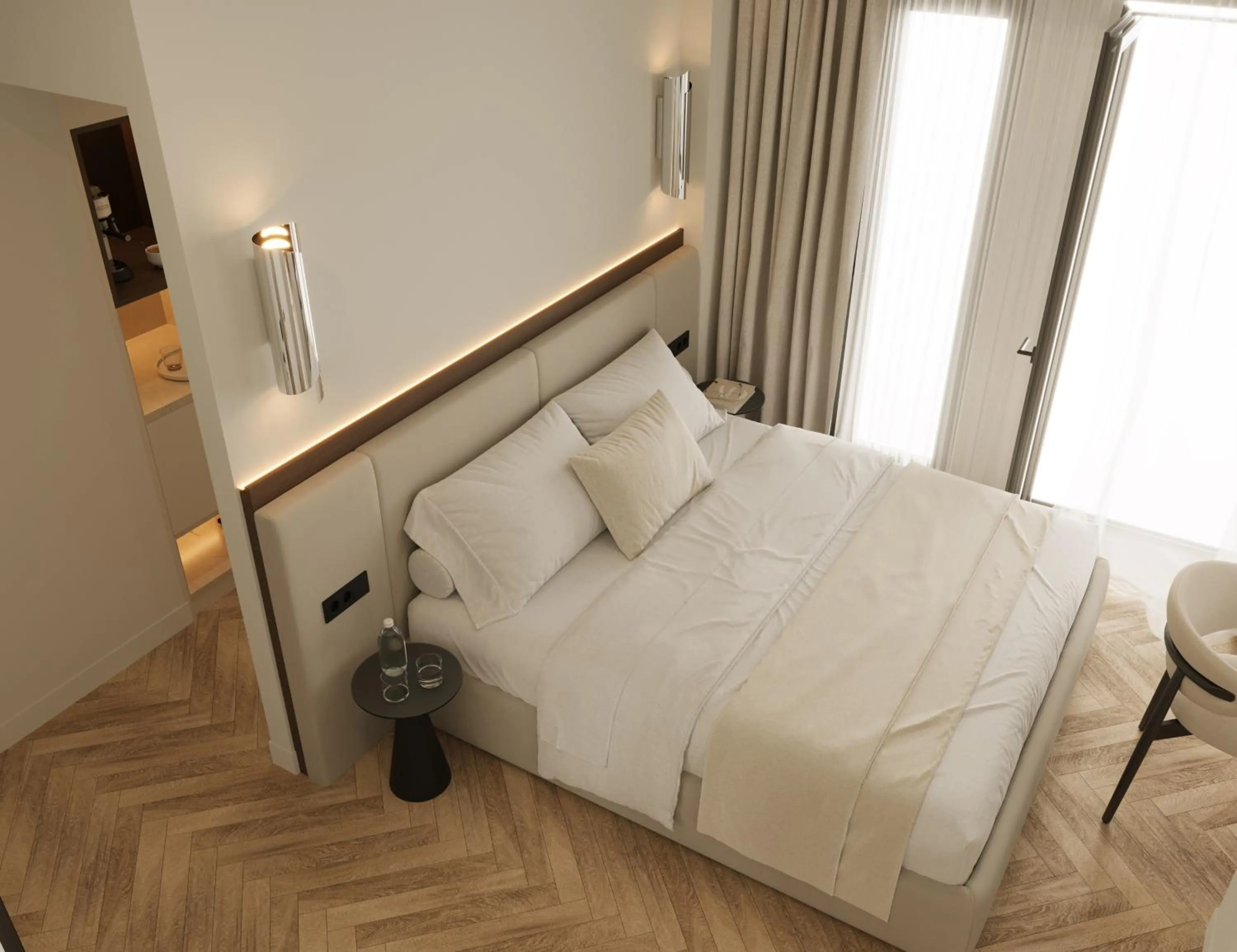 Bedroom, Bed in Bellen Athens Ηotel