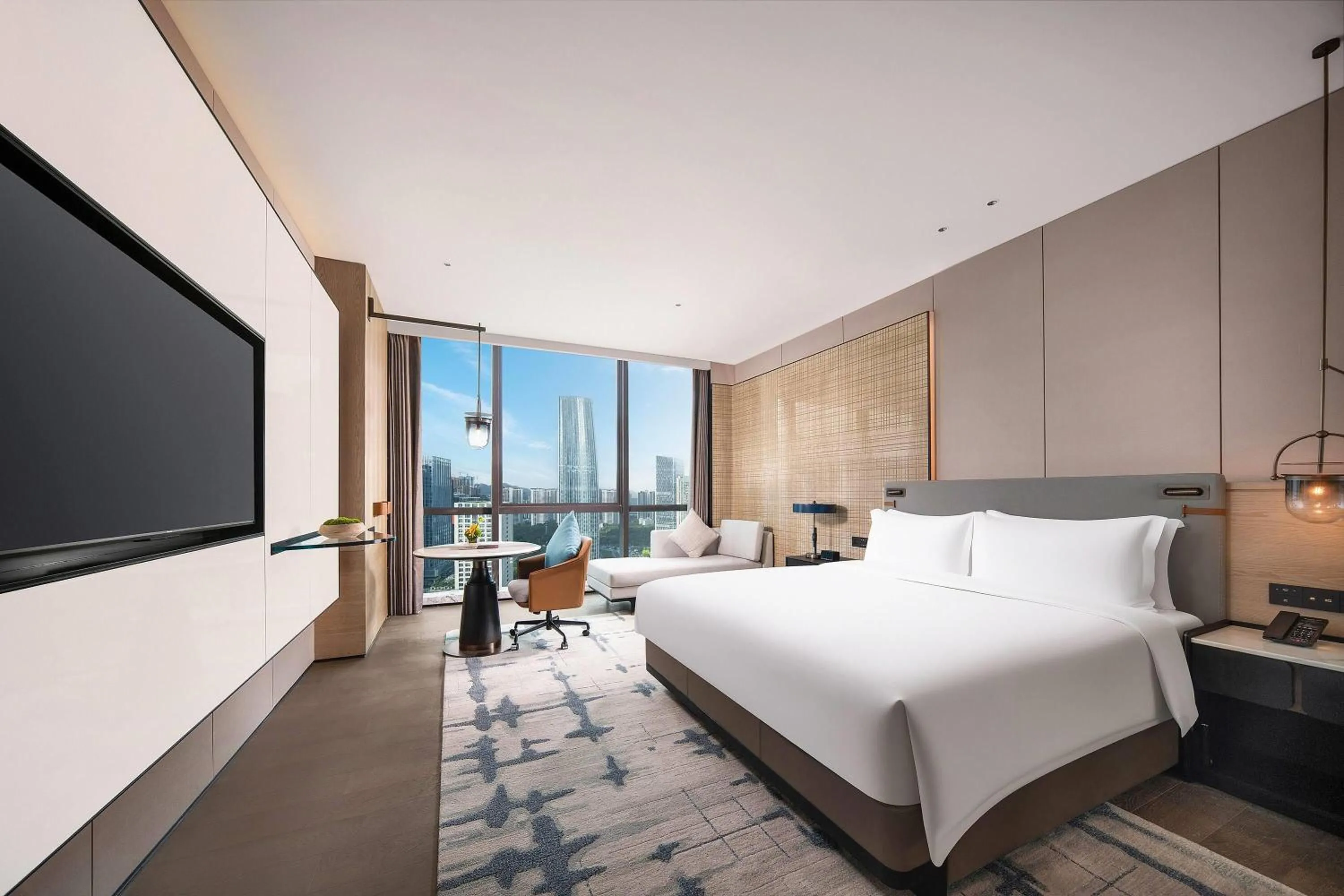 Photo of the whole room in Wyndham Grand Shenzhen Guangming