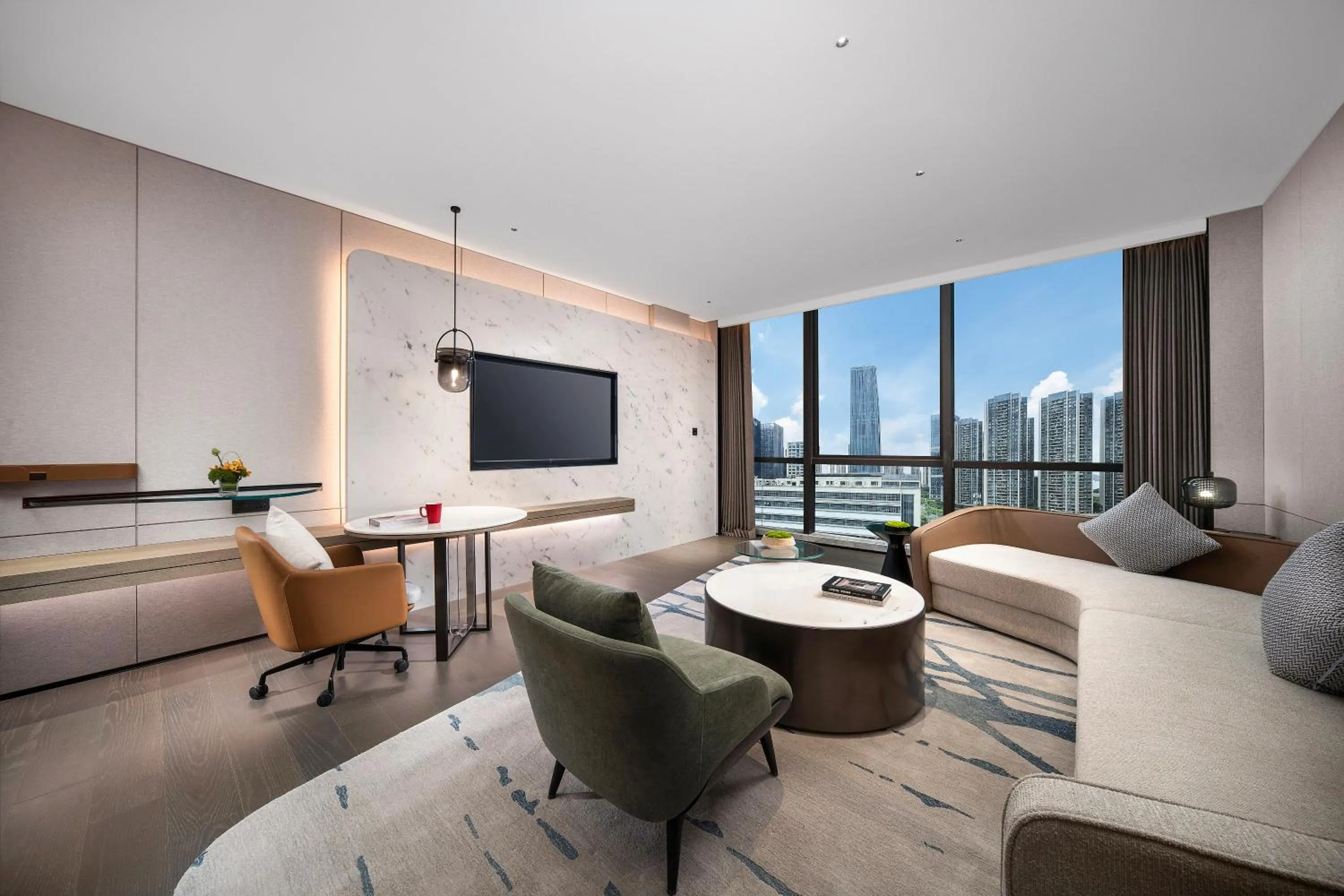 Living room in Wyndham Grand Shenzhen Guangming