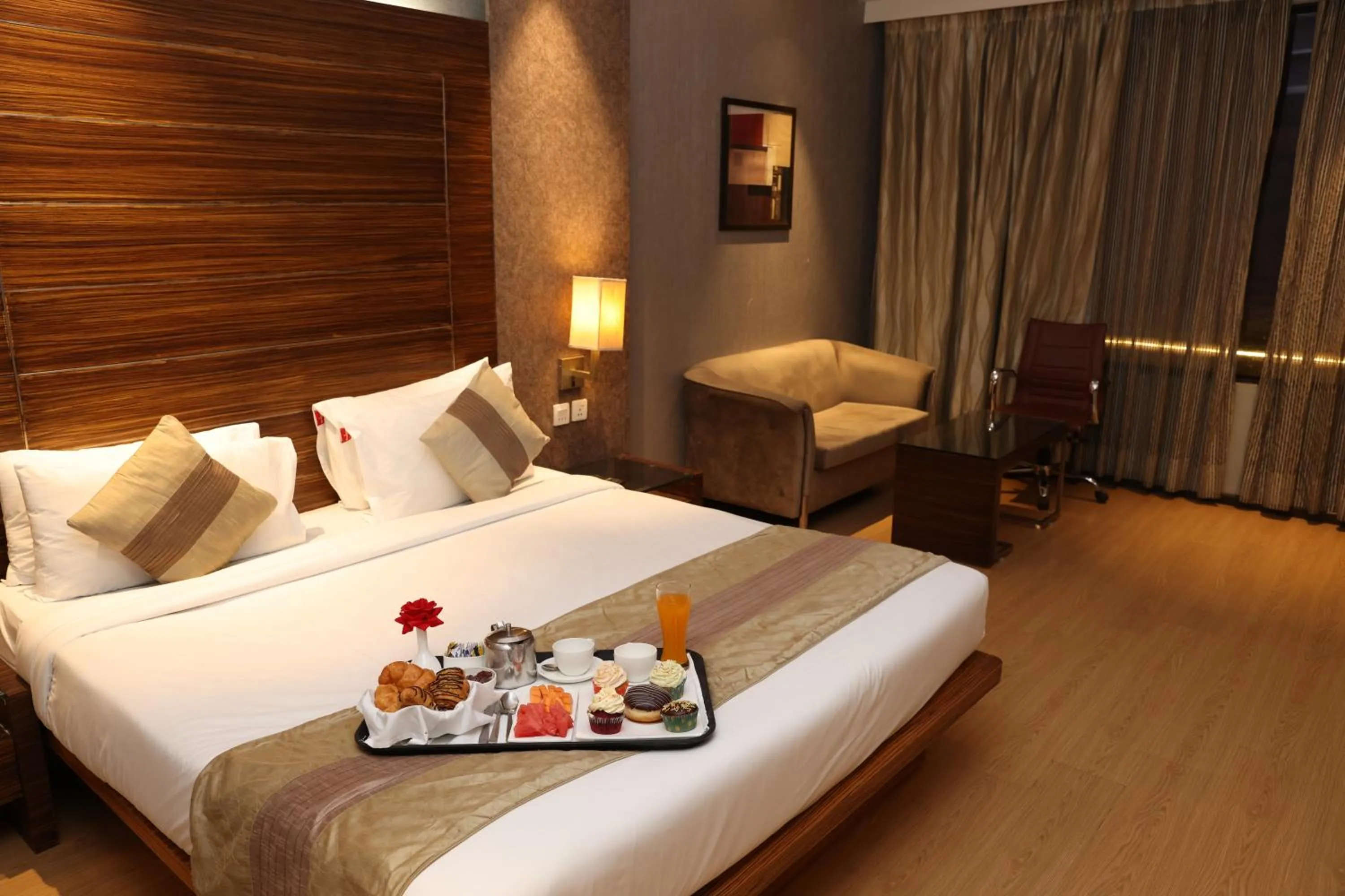 Bedroom, Bed in Stellar Resorts By Bel-La Monde, Rajokri, Near IGI Airport, Delhi