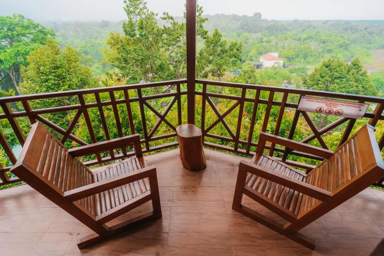 Balcony/Terrace in de Bintan Villa