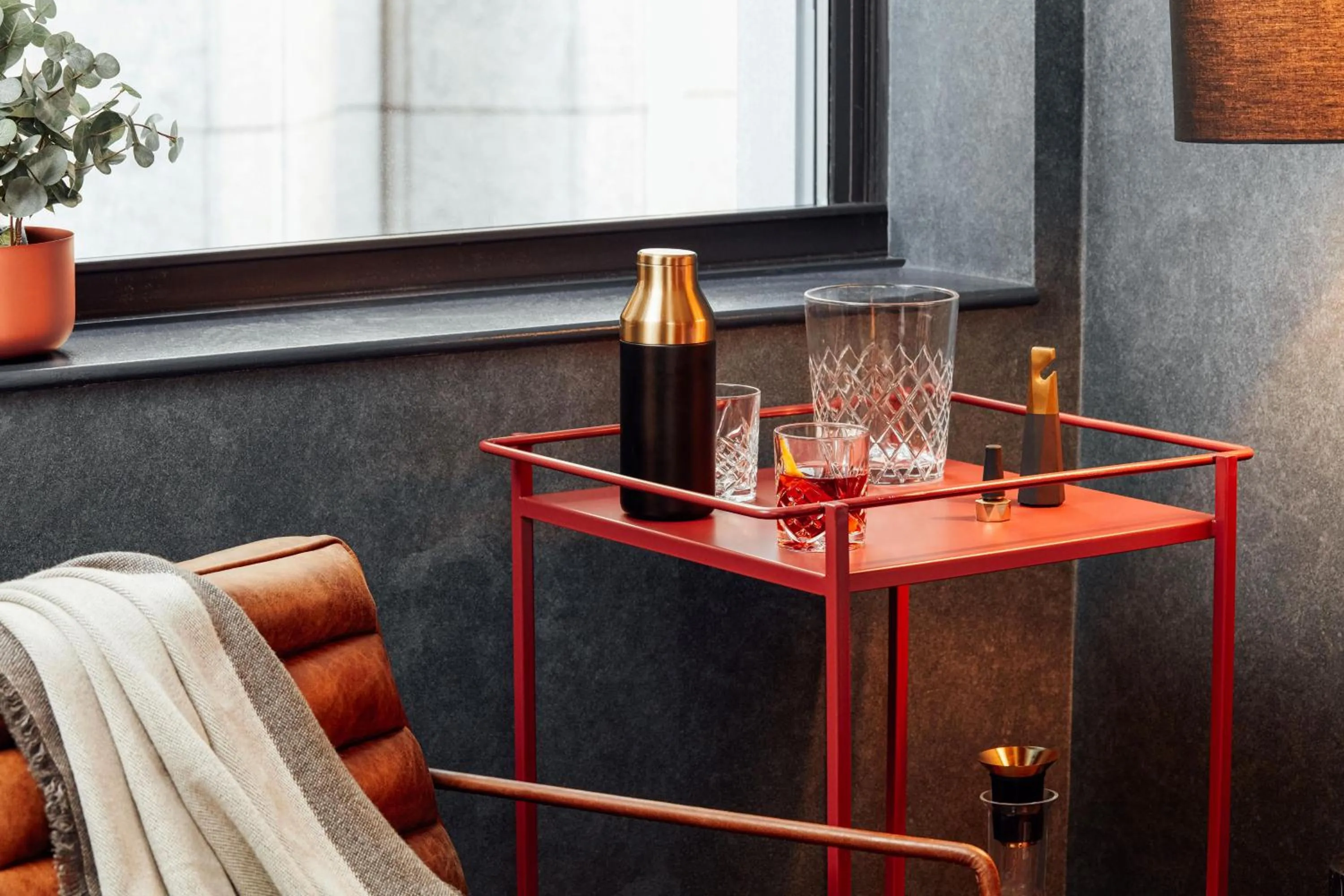 Seating area in Mint House at 70 Pine