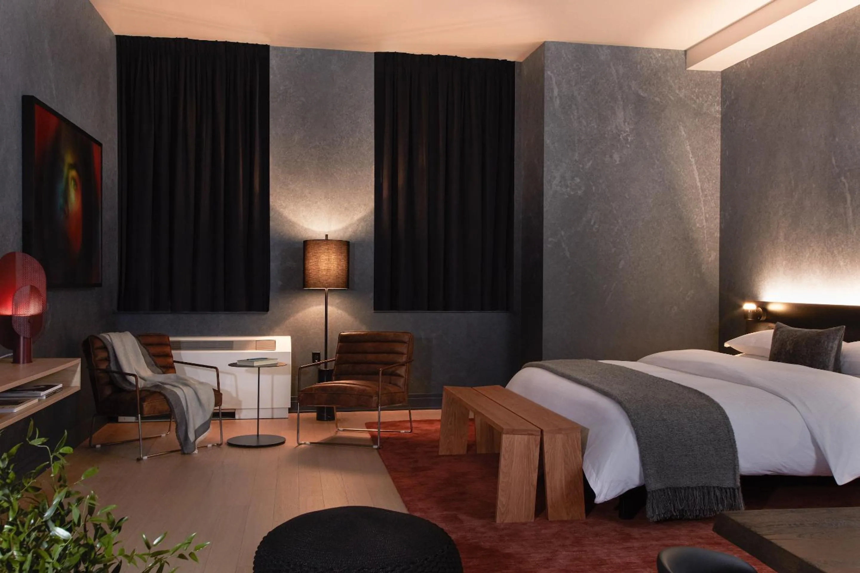 Bed in Mint House 70 Pine by Kasa