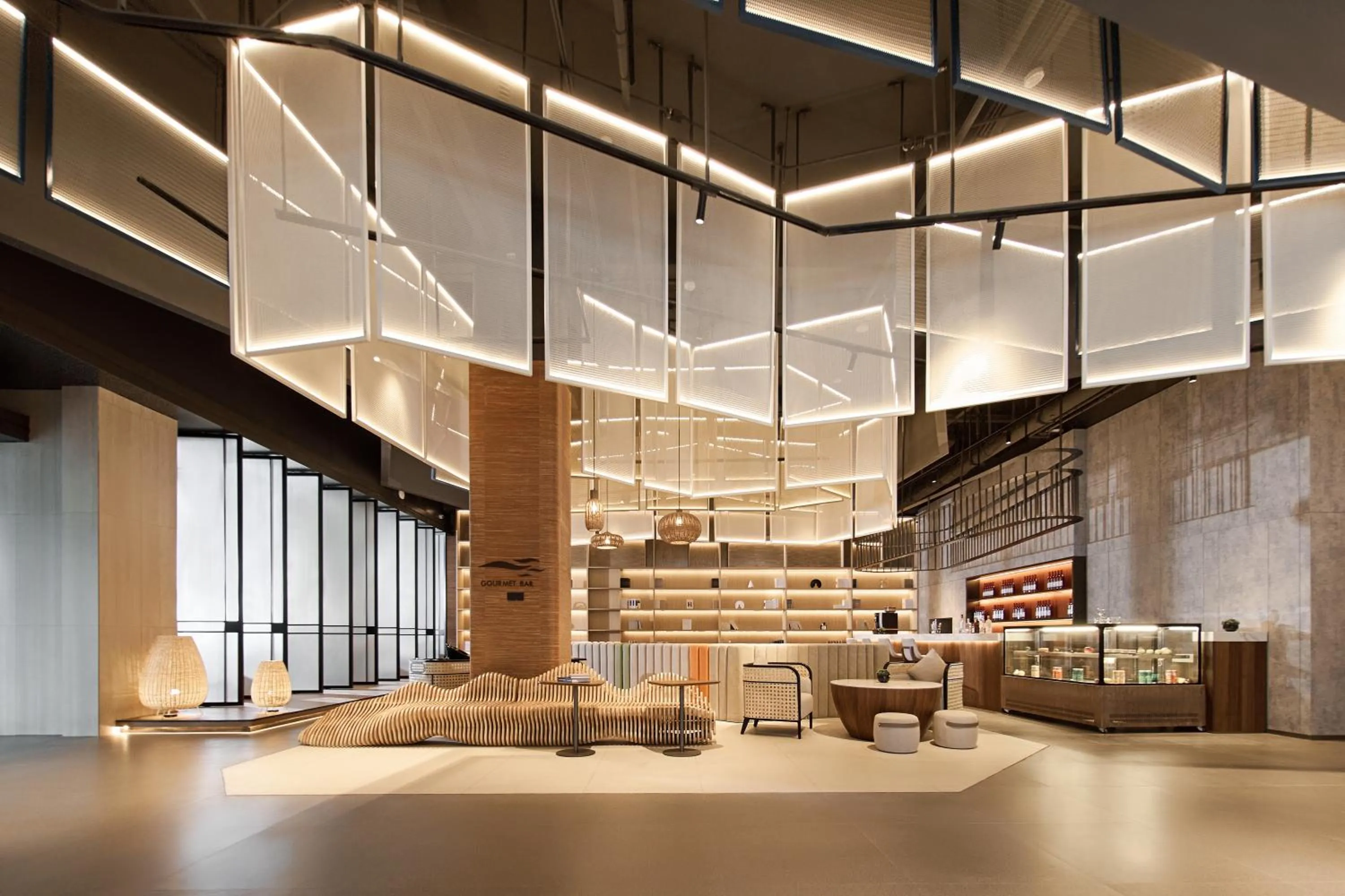 Lobby or reception in Novotel Yinchuan Lanxigu