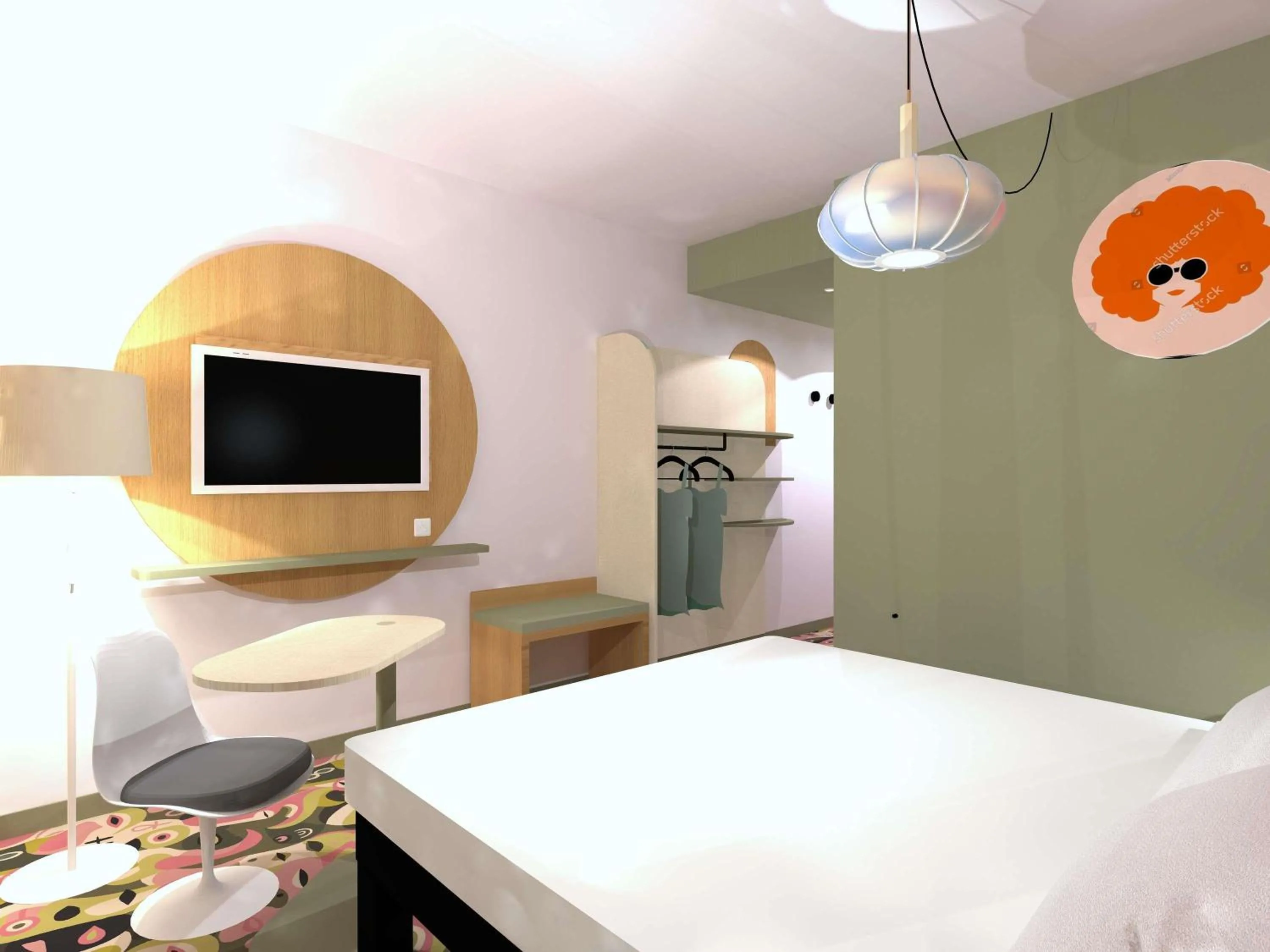 Bedroom, Bed in ibis Styles Metz Centre