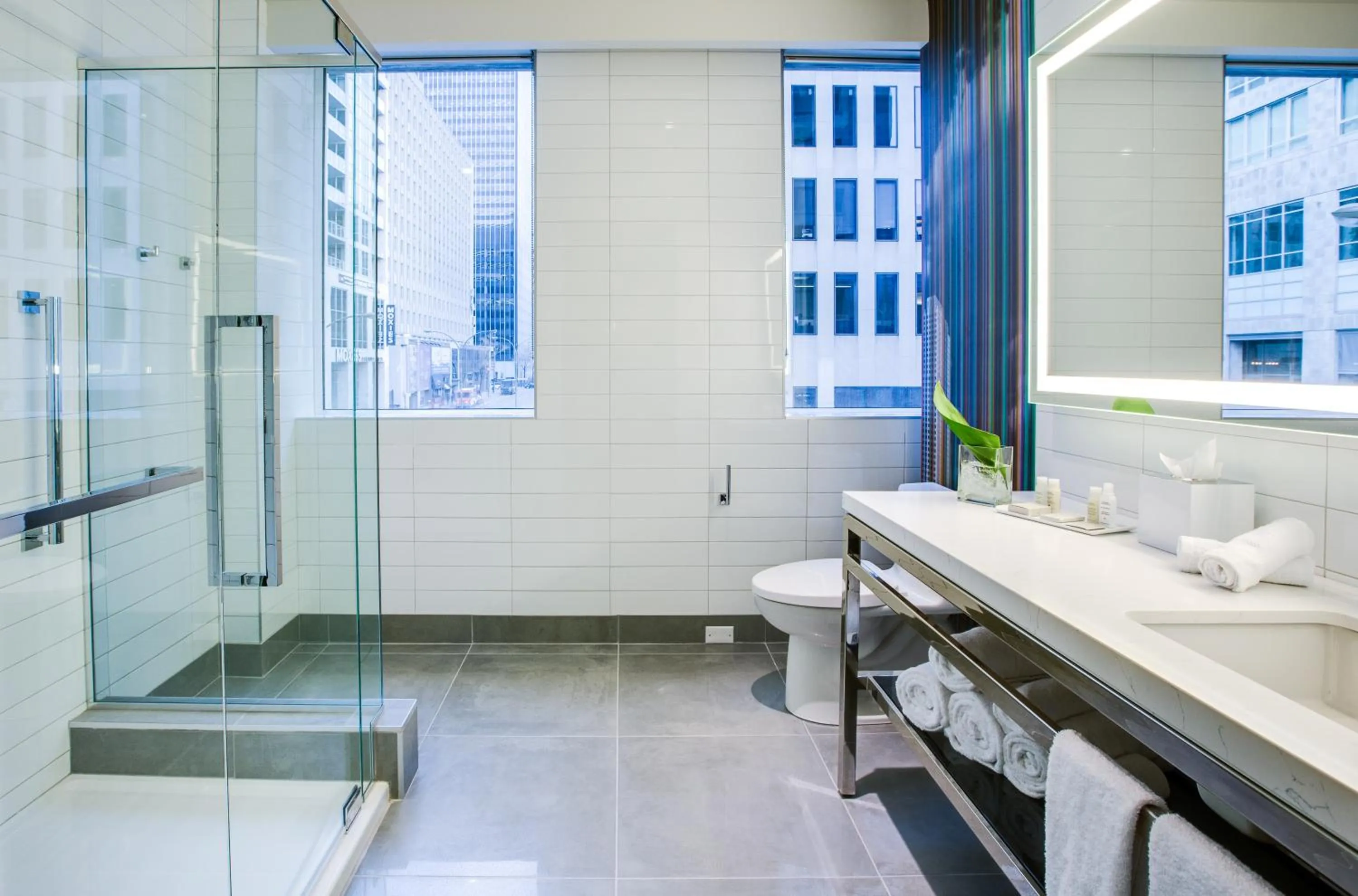 Shower in Renaissance Montreal Downtown Hotel