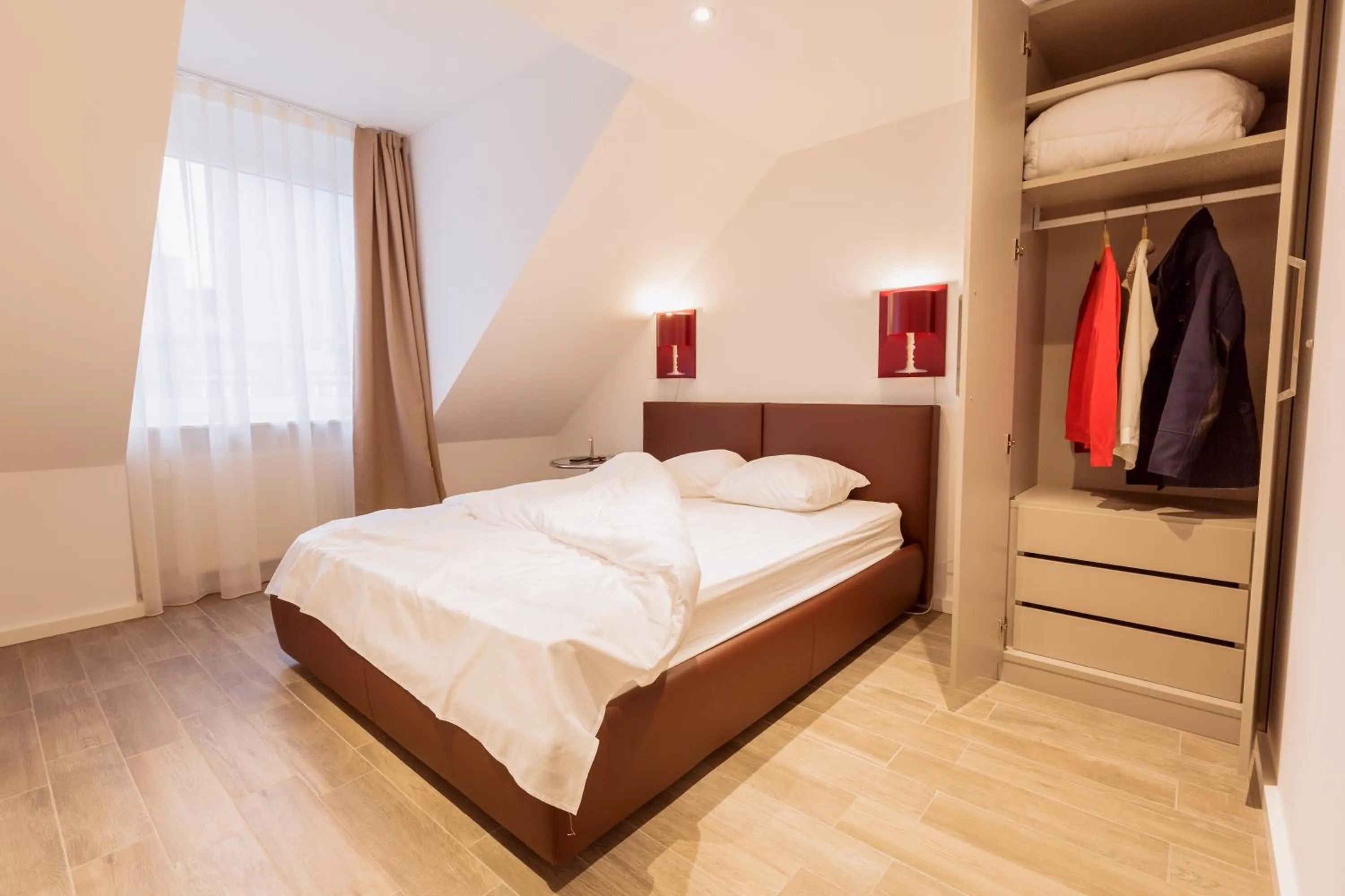 Bedroom, Bed in 360 Apartment Hotel Frankfurt