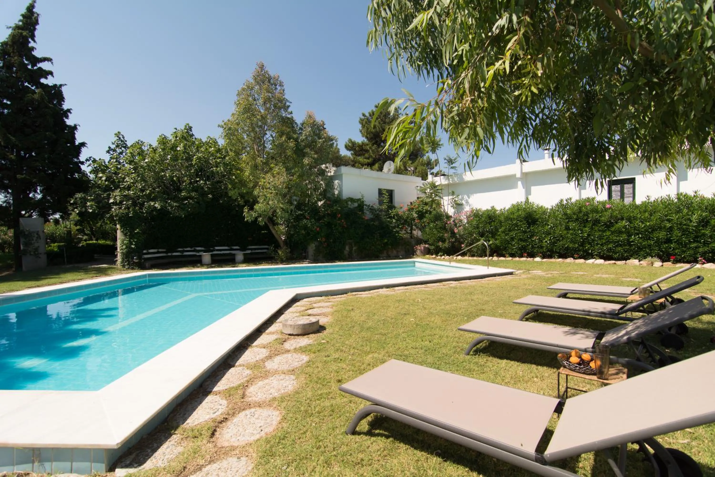 Pool view in Angelbay Bungalows