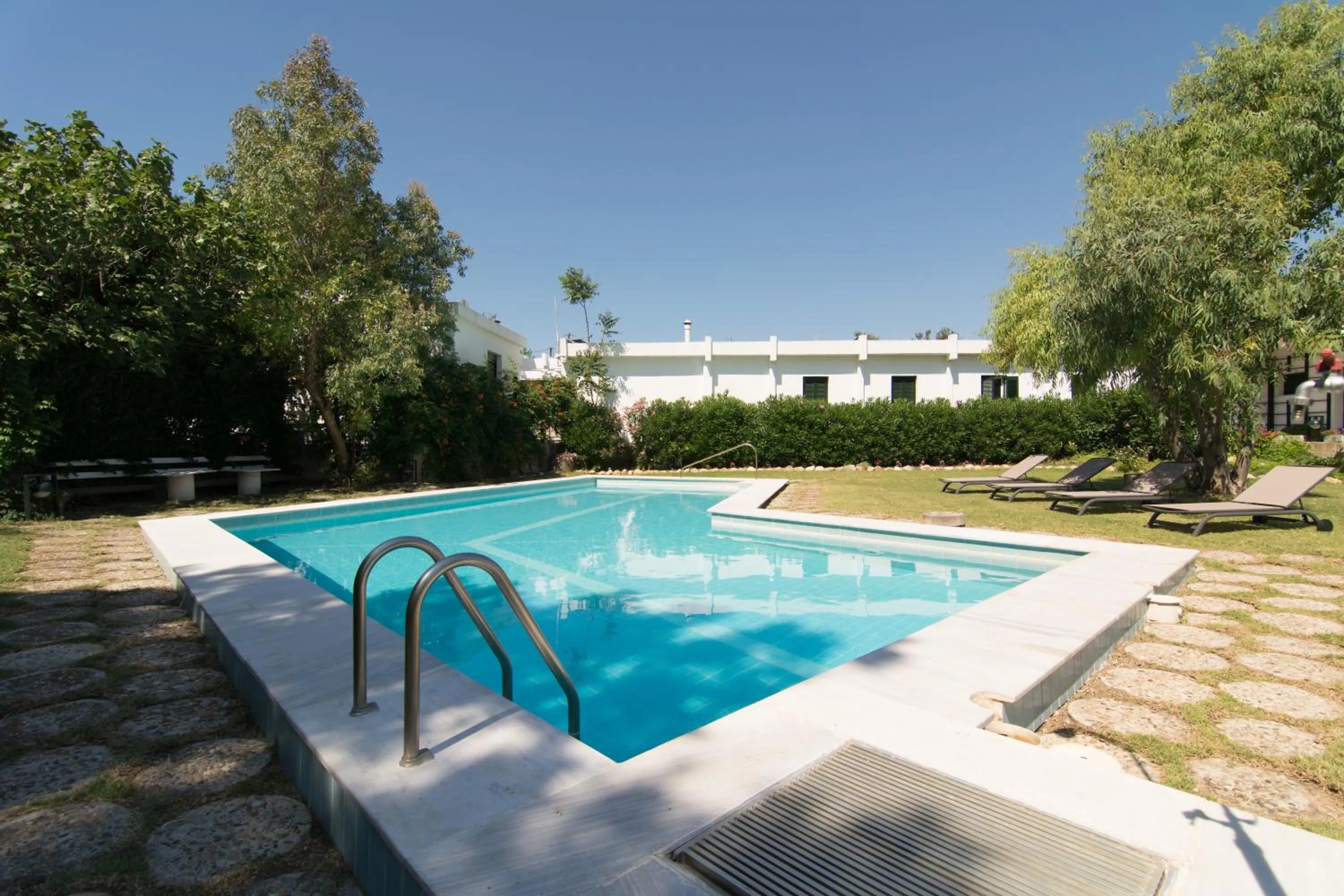 Pool view in Angelbay Bungalows