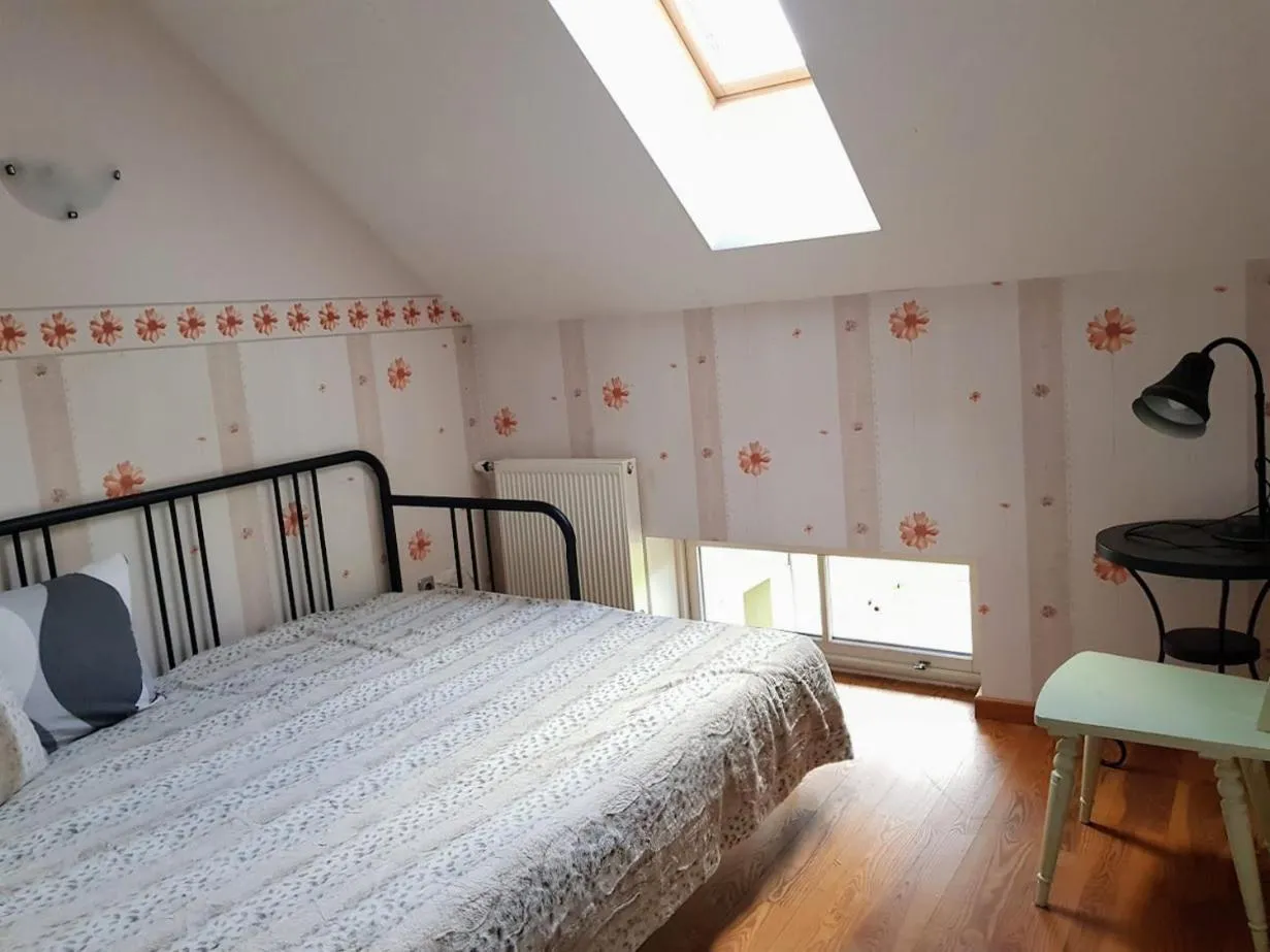 Bed in North Lake Villa Plateliai