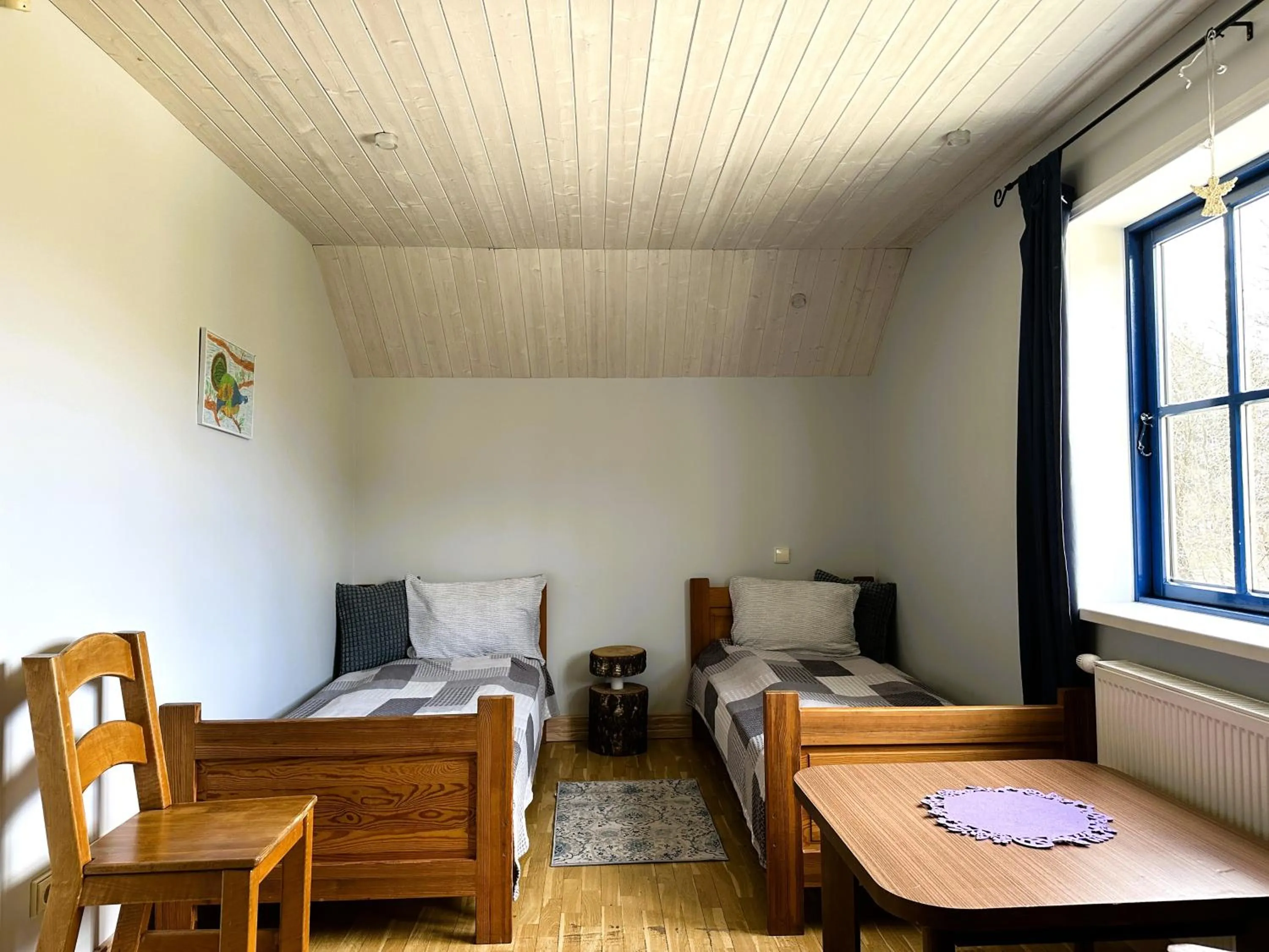 Bed in North Lake Villa Plateliai