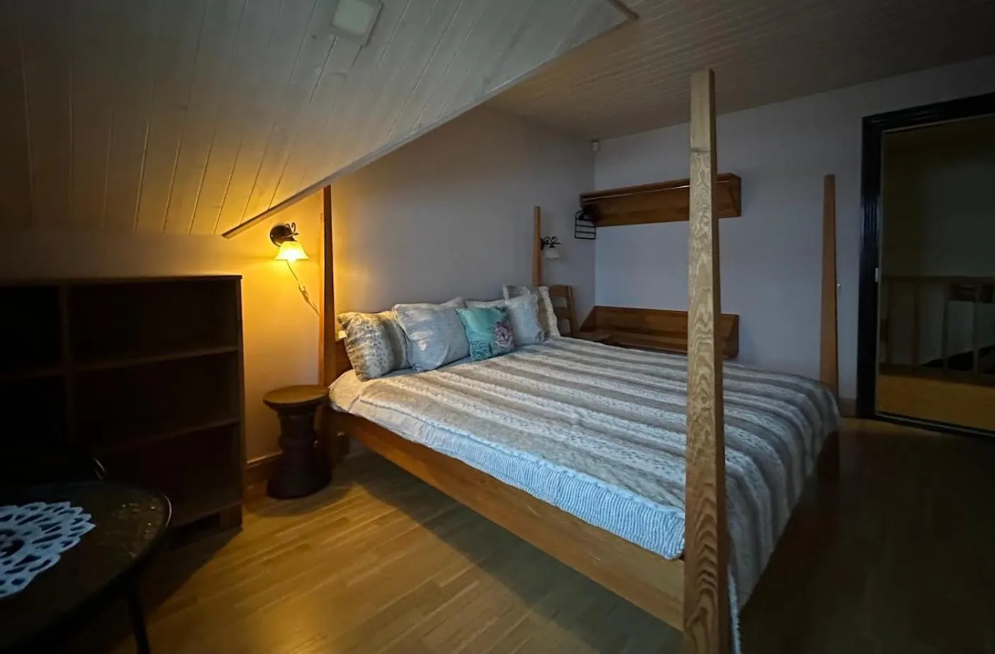 Bed in North Lake Villa Plateliai