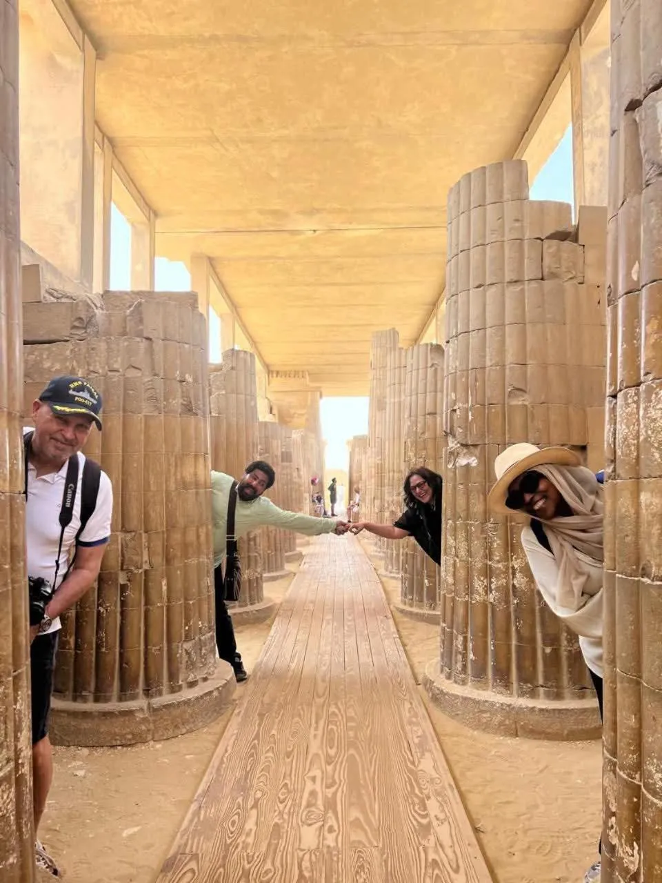 People in Falcon pyramids inn