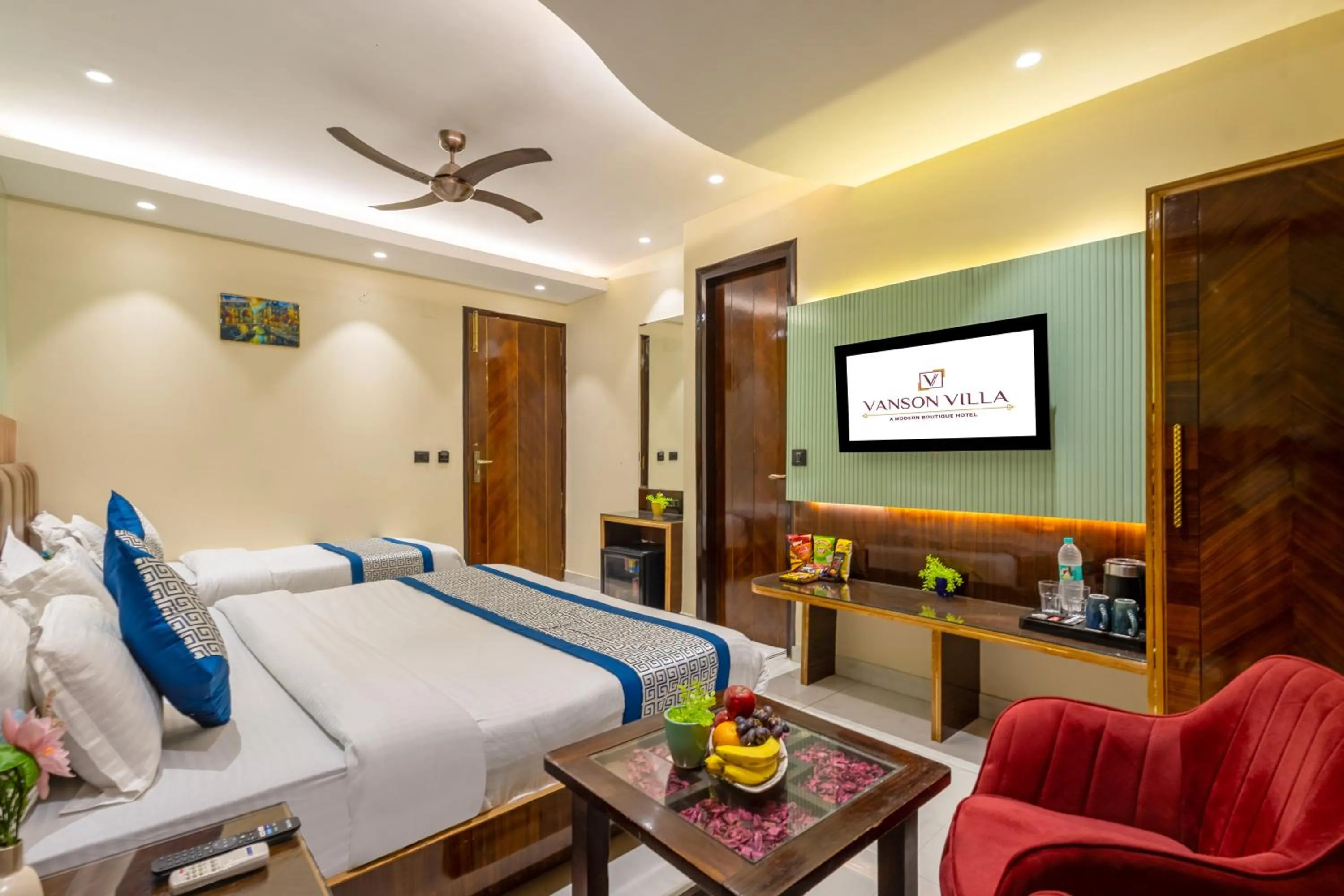 Living room in Hotel Vanson Villa, City Centre - With Free Airport & Train Station Pickup