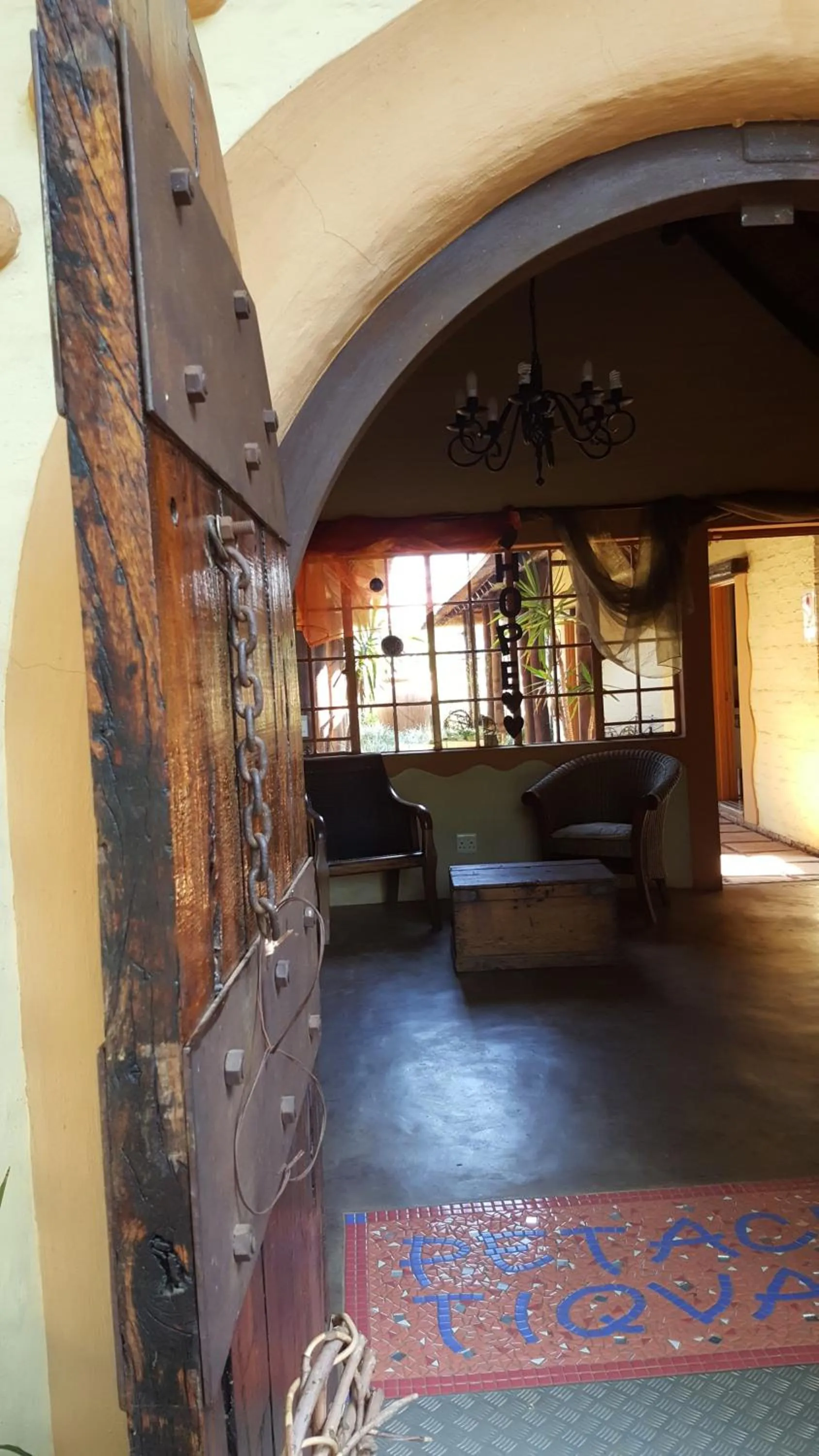 Living room in African Silhouette Guesthouse