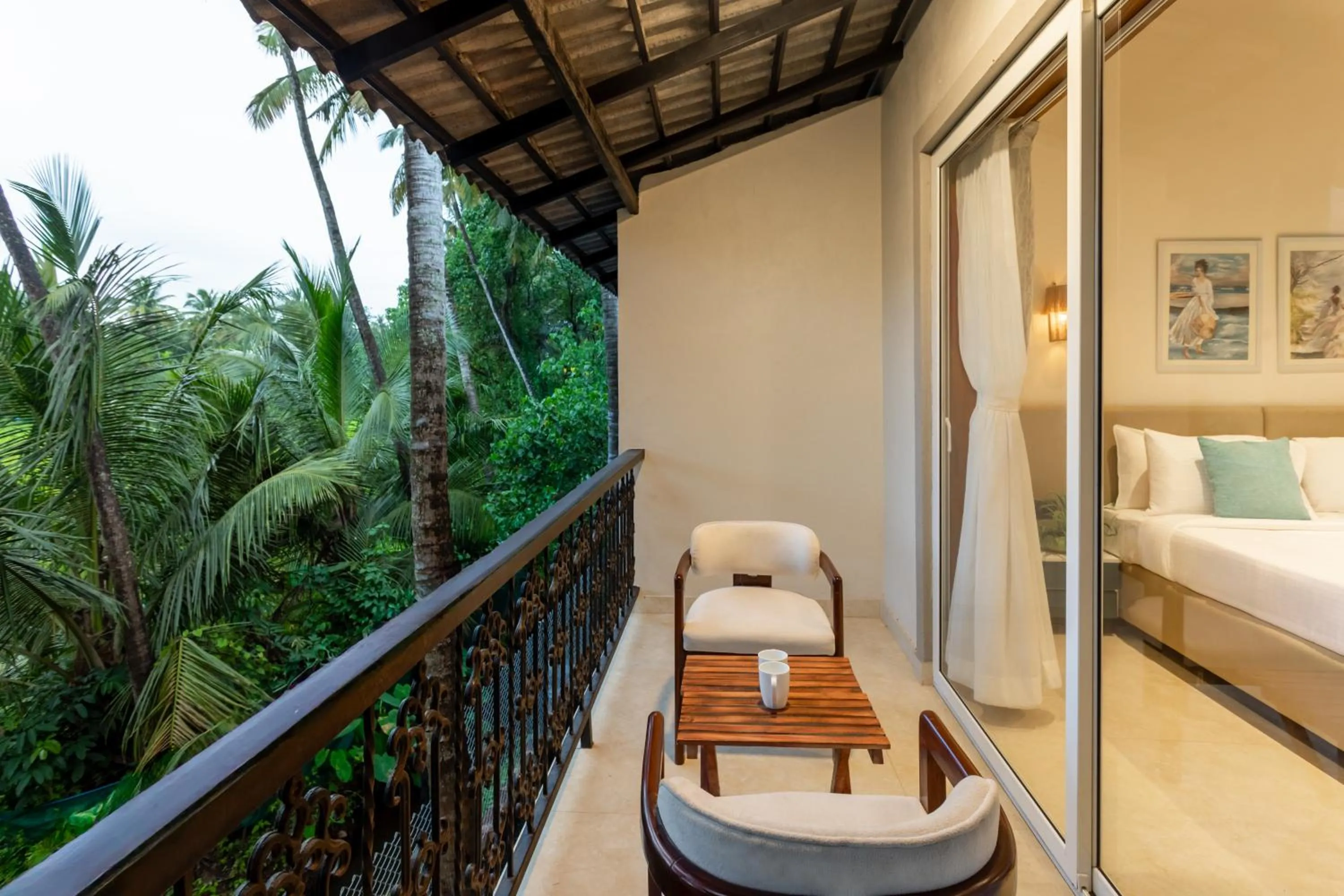 Balcony/Terrace, Bed in Lamrin Morjim Goa