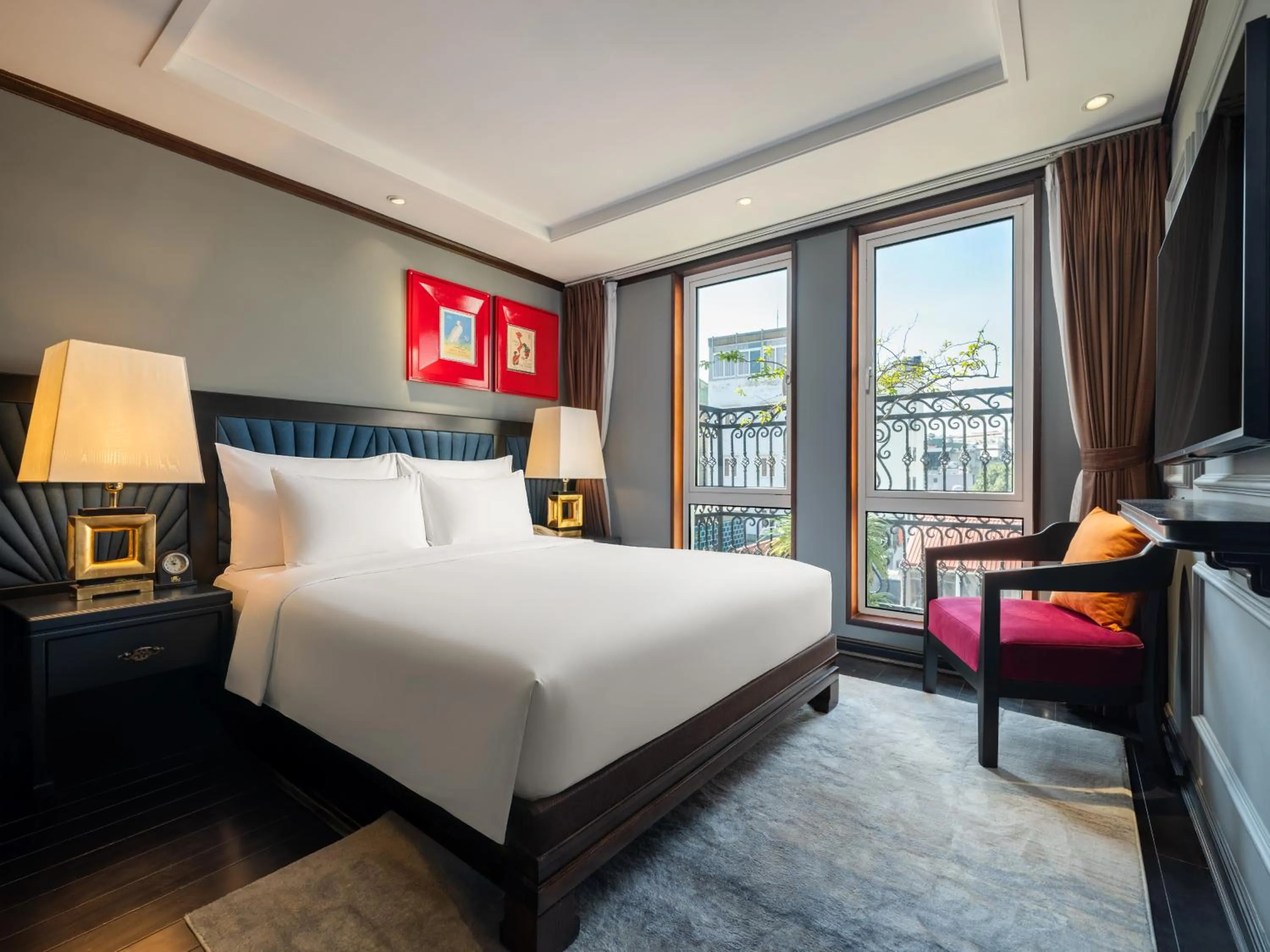 Bed in Hanoi Solis Hotel