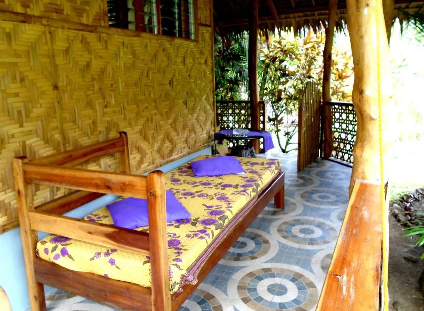 Balcony/Terrace, Bed in Nypa Style Resort Camiguin