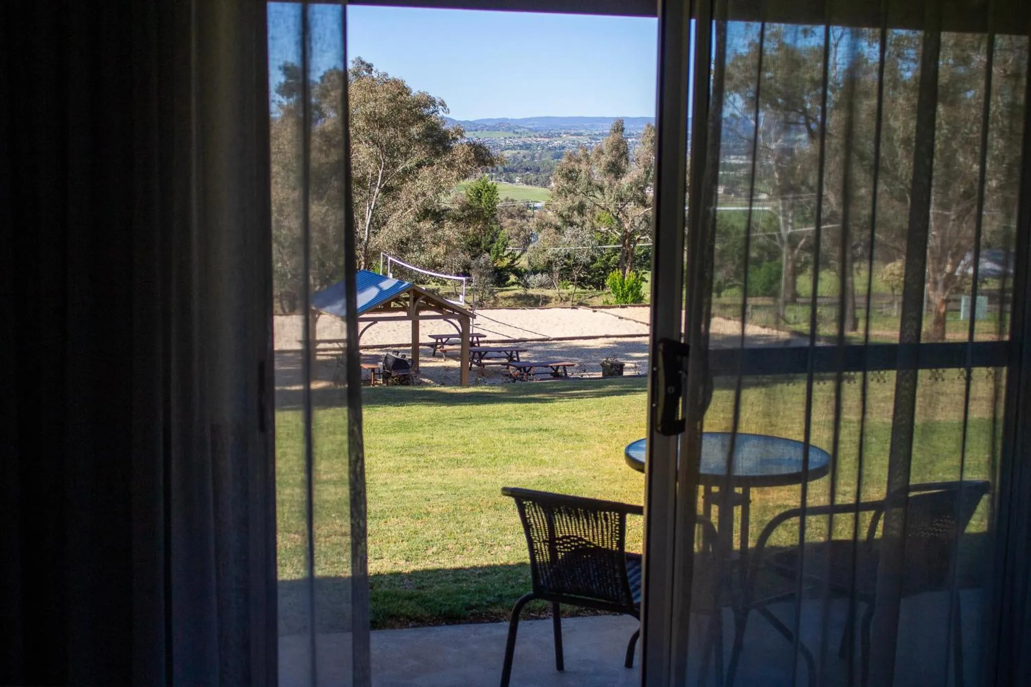 Patio in BATHURST GOLDFIELDS MOTEL at 428 CONROD STRAIGHT MOUNT PANORAMA
