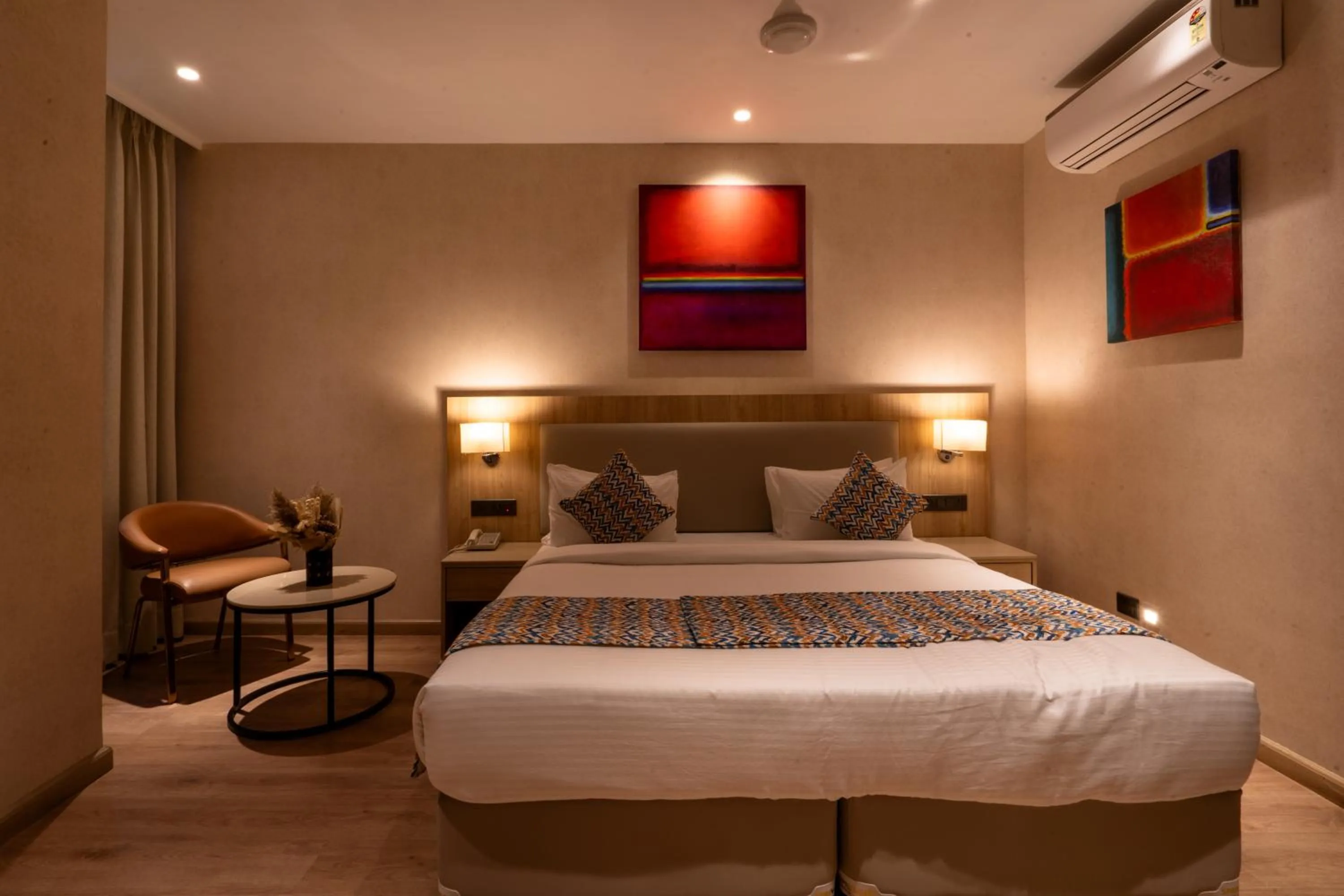 Bedroom, Bed in Hotel Bluestone Prime Nehru Place by The Cosy hotels
