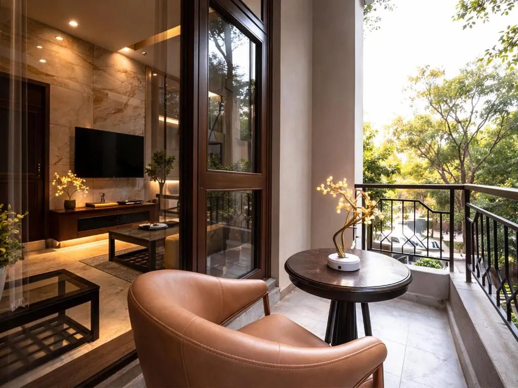 Balcony/Terrace in Hotel Bluestone Prime Nehru Place by The Cosy hotels