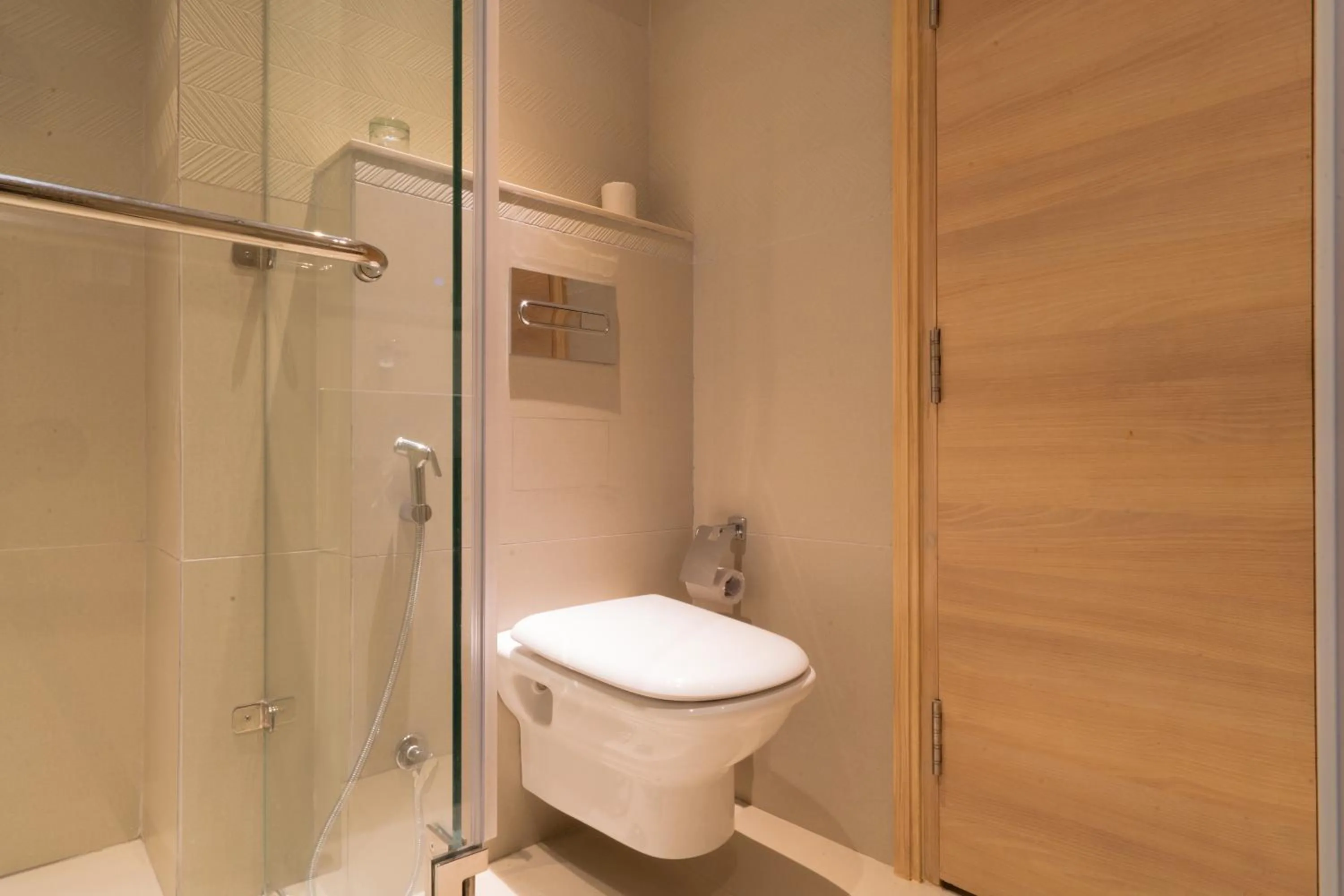 Shower in Hotel Bluestone Prime Nehru Place by The Cosy hotels