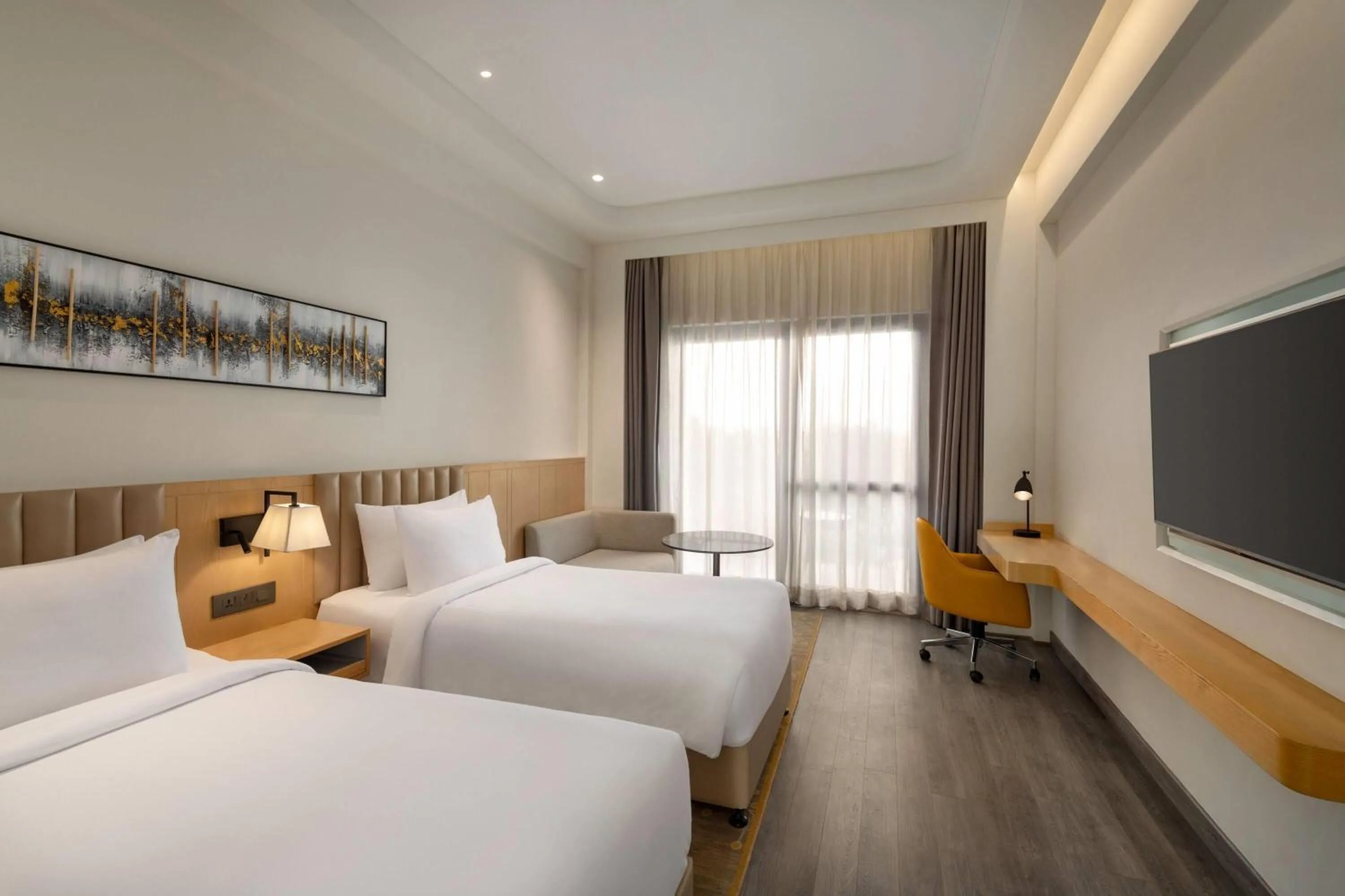 Photo of the whole room, Bed in Ramada by Wyndham Sonipat Murthal