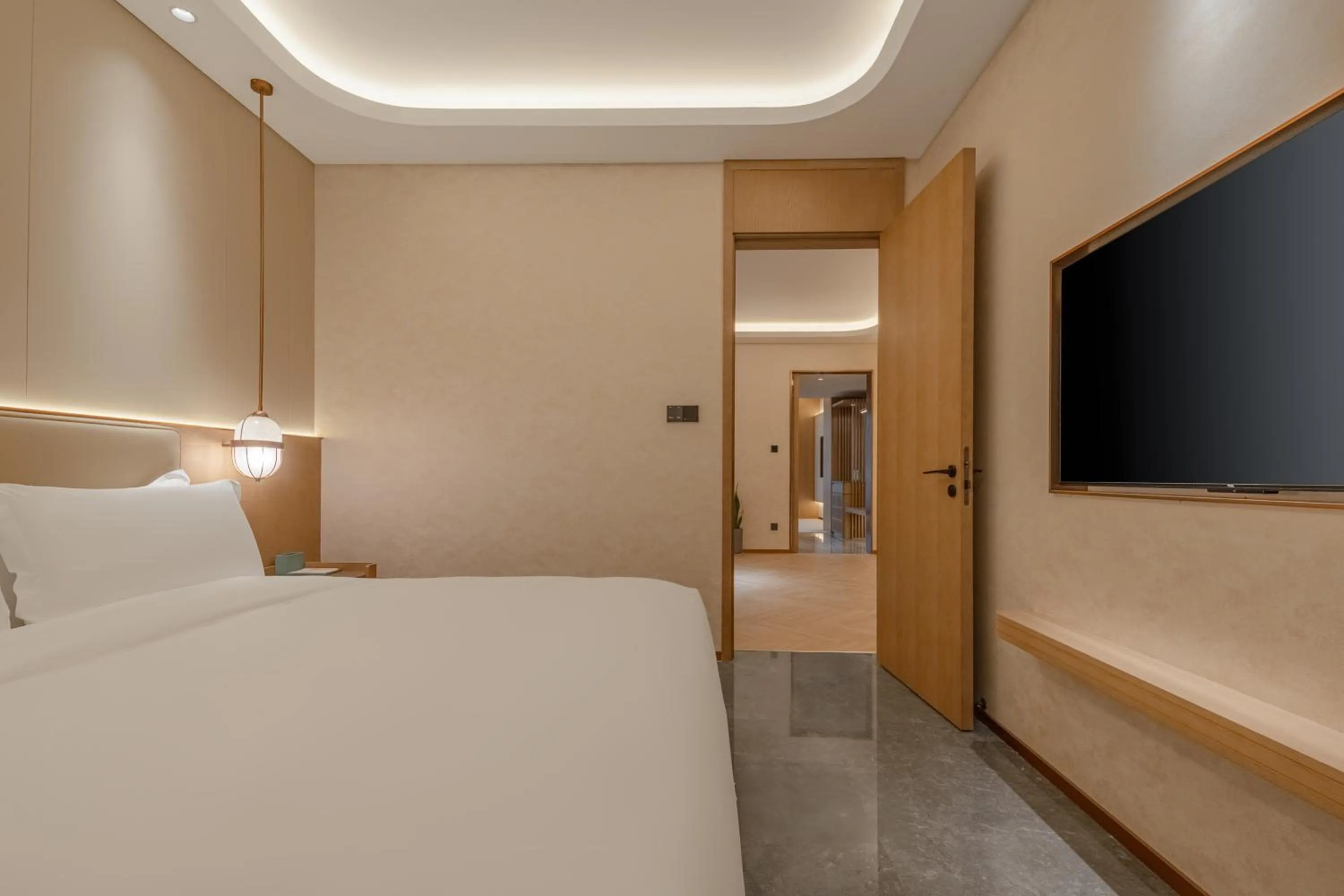 Bedroom, Bed in Wyndham Garden Shanghai Songjiang