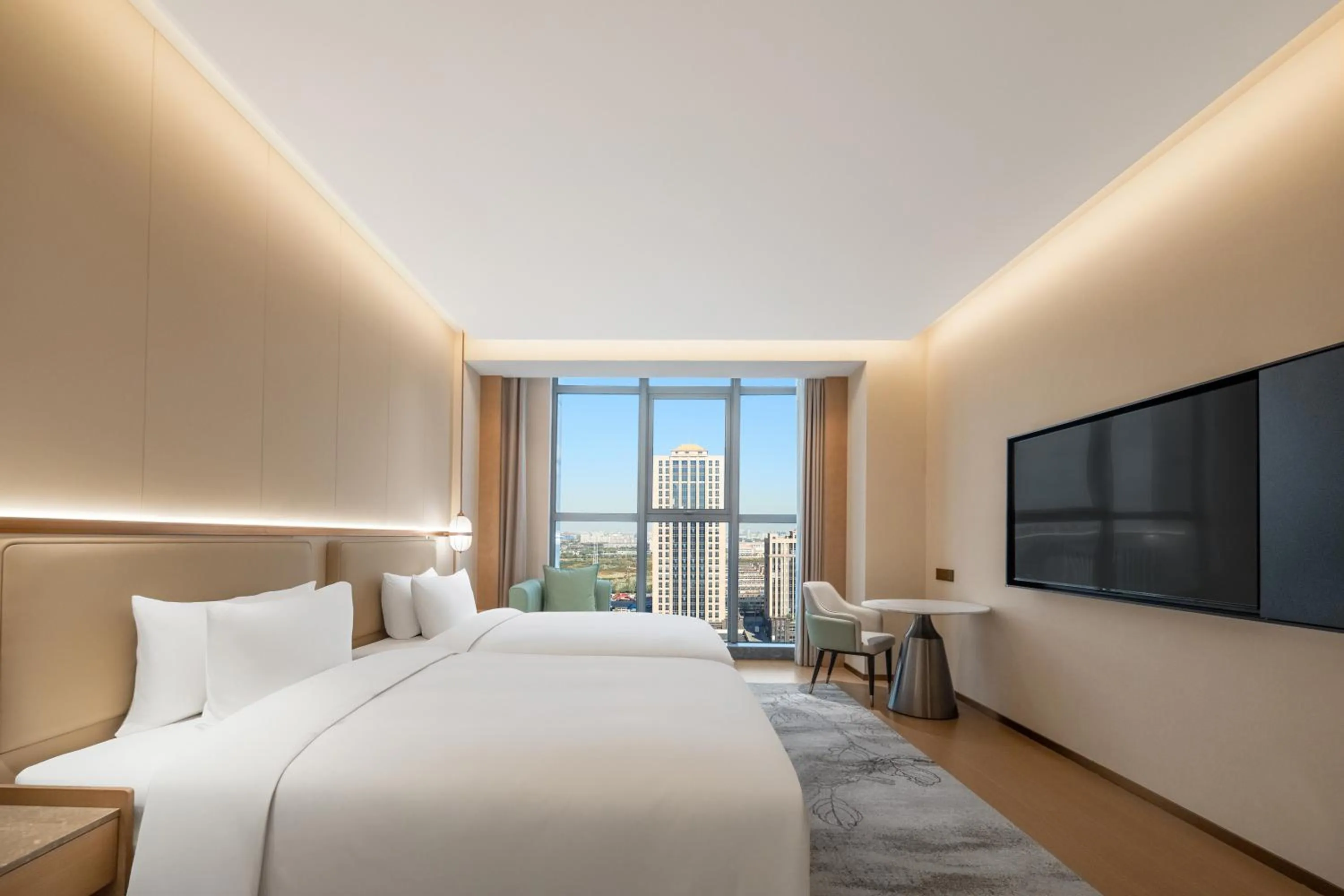 Bedroom, Bed in Wyndham Garden Shanghai Songjiang