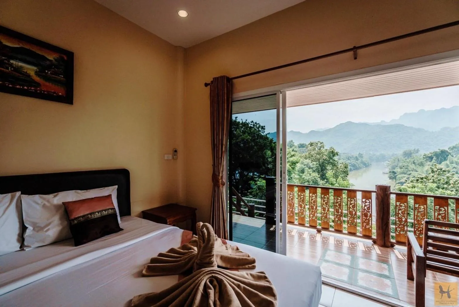 Natural landscape, Bed in Star Hill River Kwai Resort