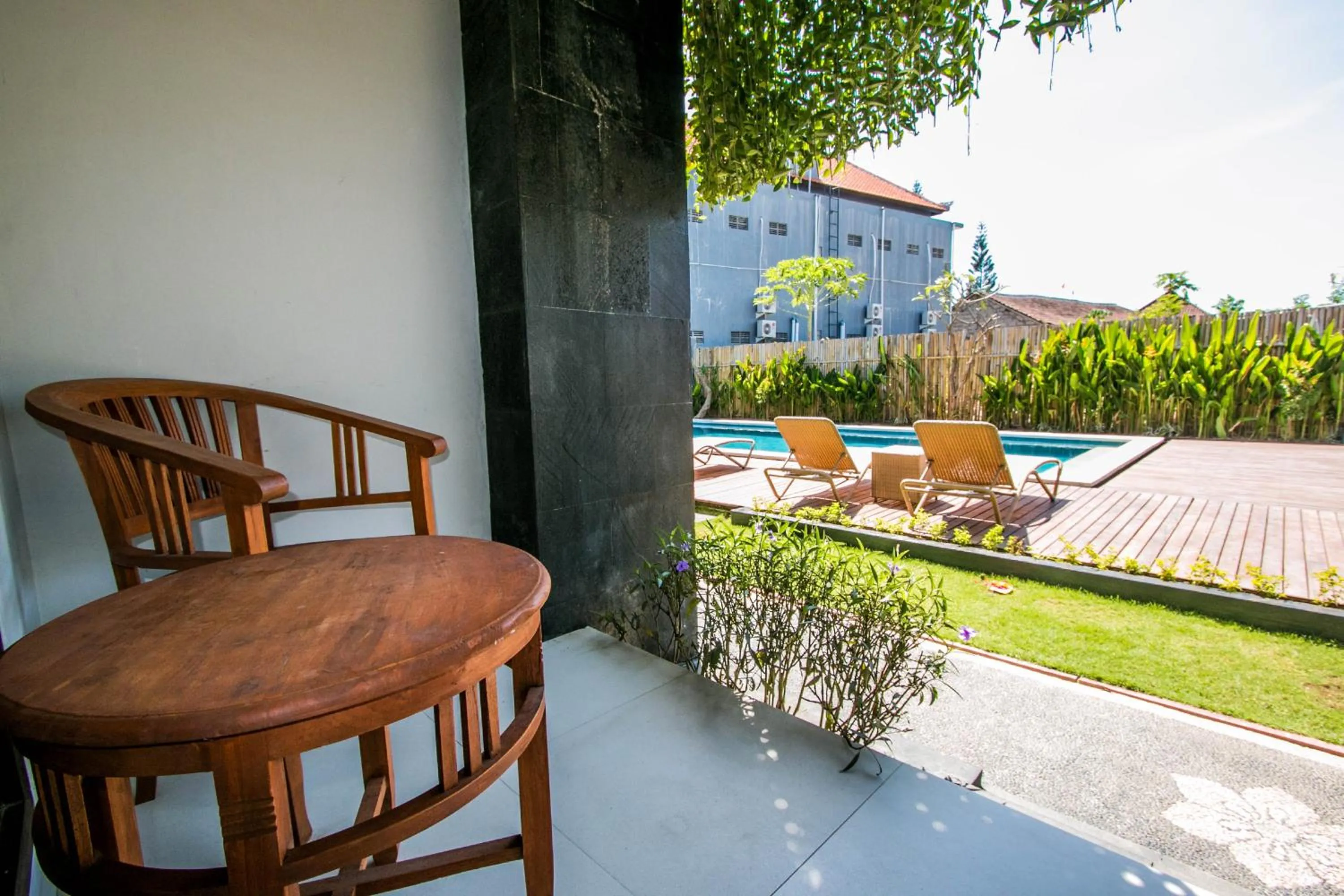 Pool view in Srikandi Inn