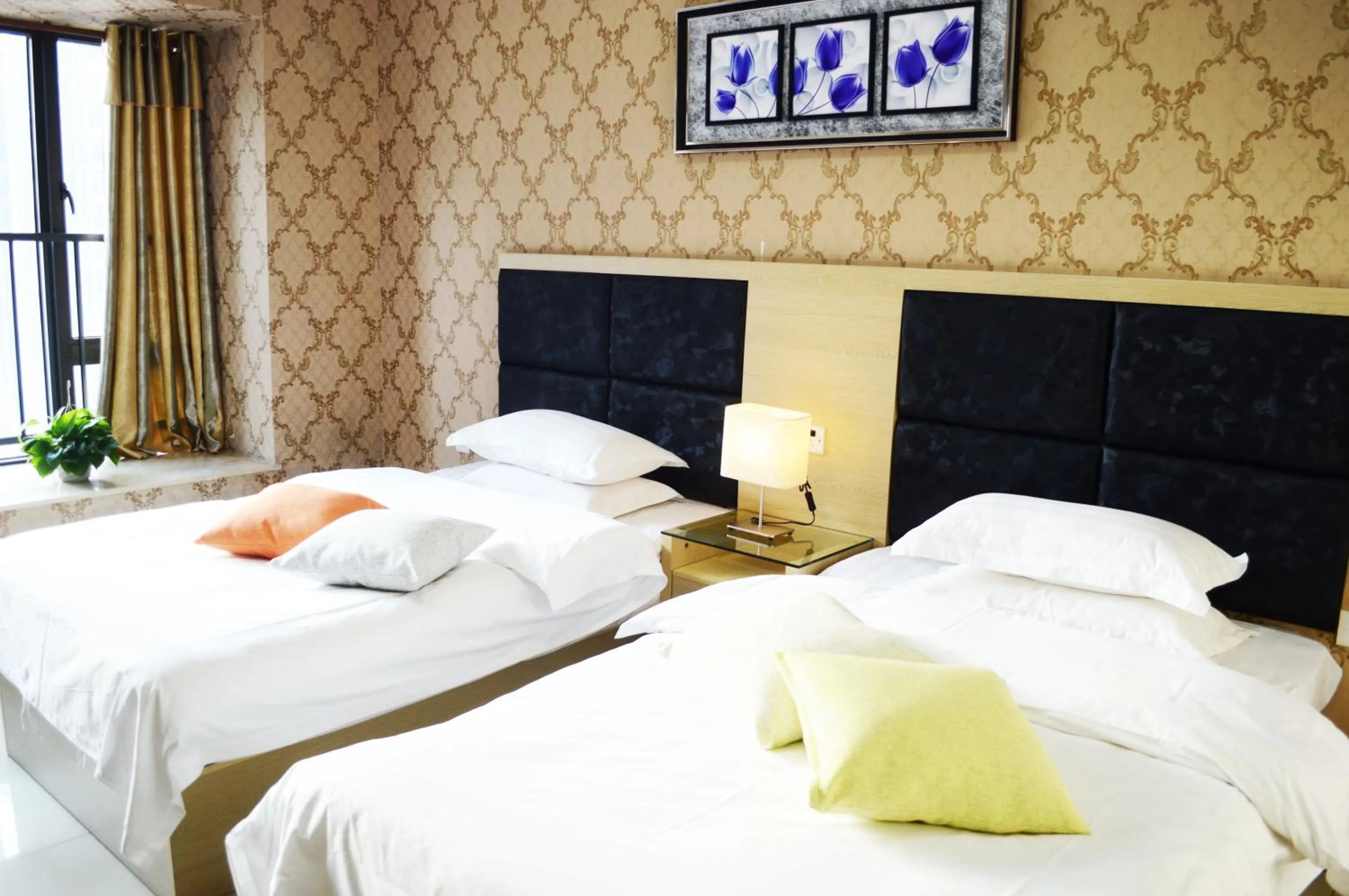 Decorative detail, Bed in Xizhengjia Apartment Hotel Pazhou Complex