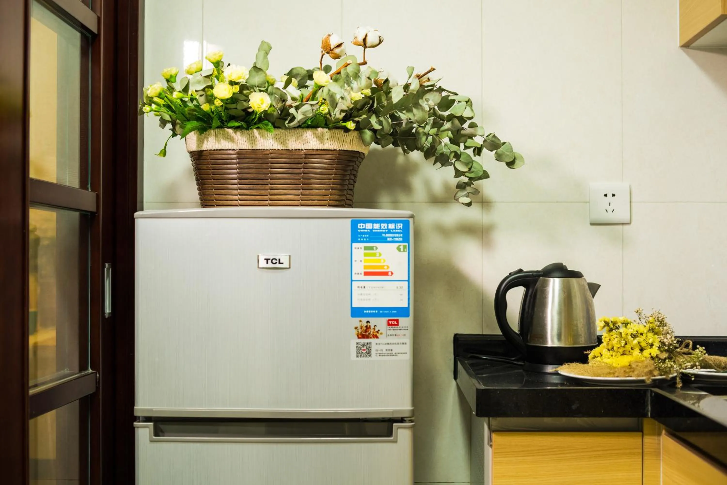 Kitchen or kitchenette in Xizhengjia Apartment Hotel Pazhou Complex