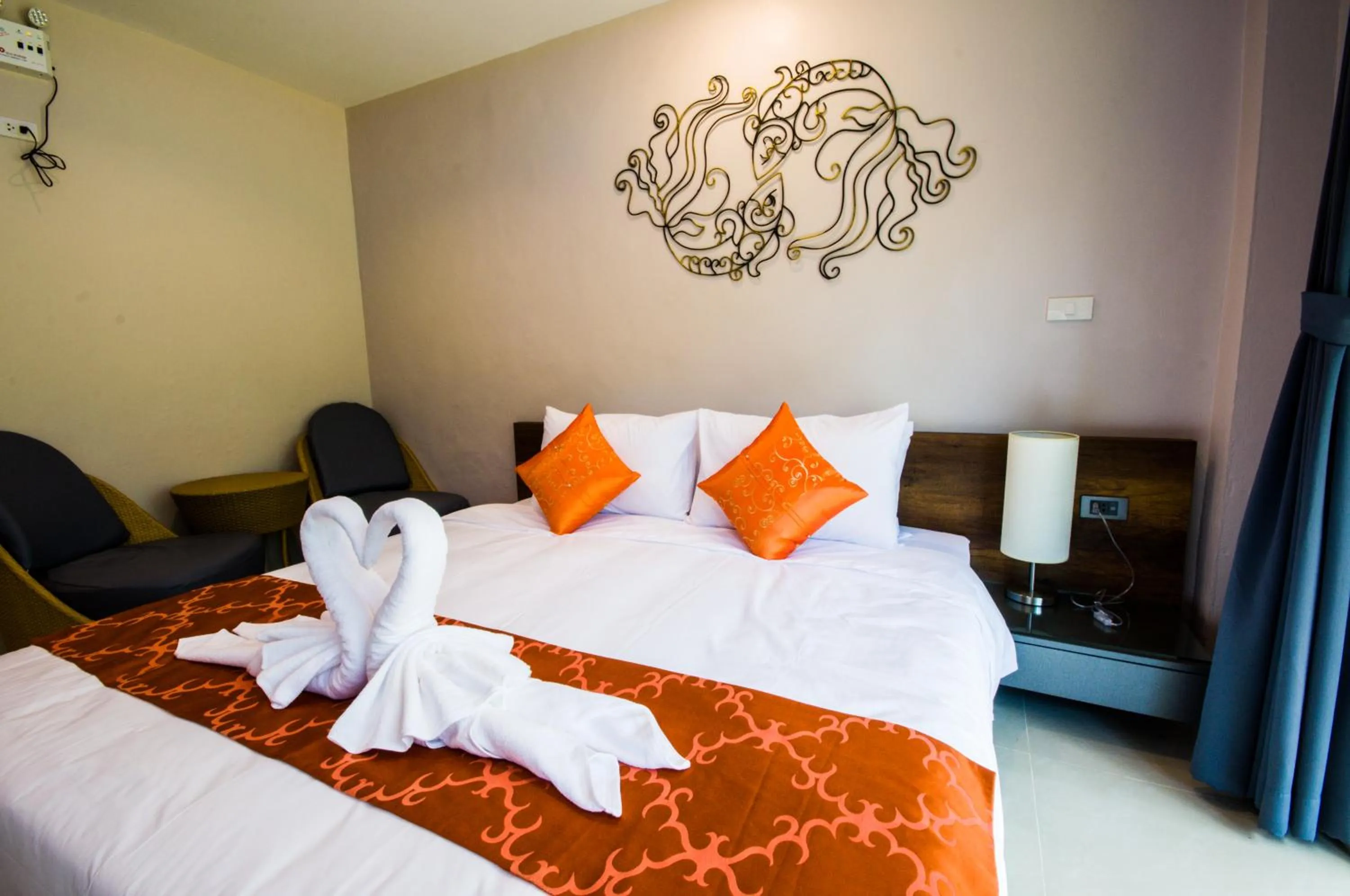 Decorative detail, Bed in Chomphu Resort