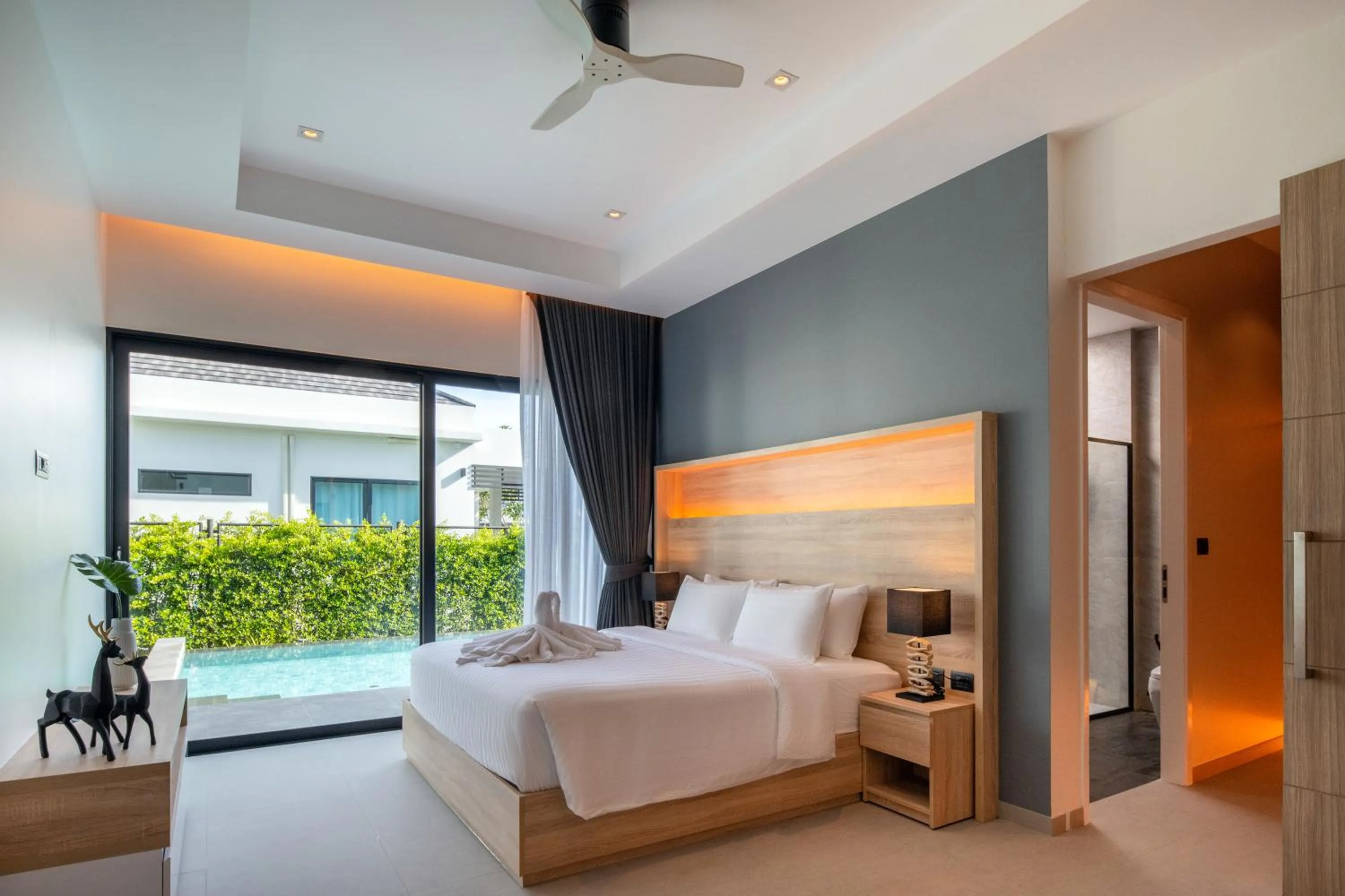Bedroom, Bed in Sivana Gardens Villas Hua-Hin
