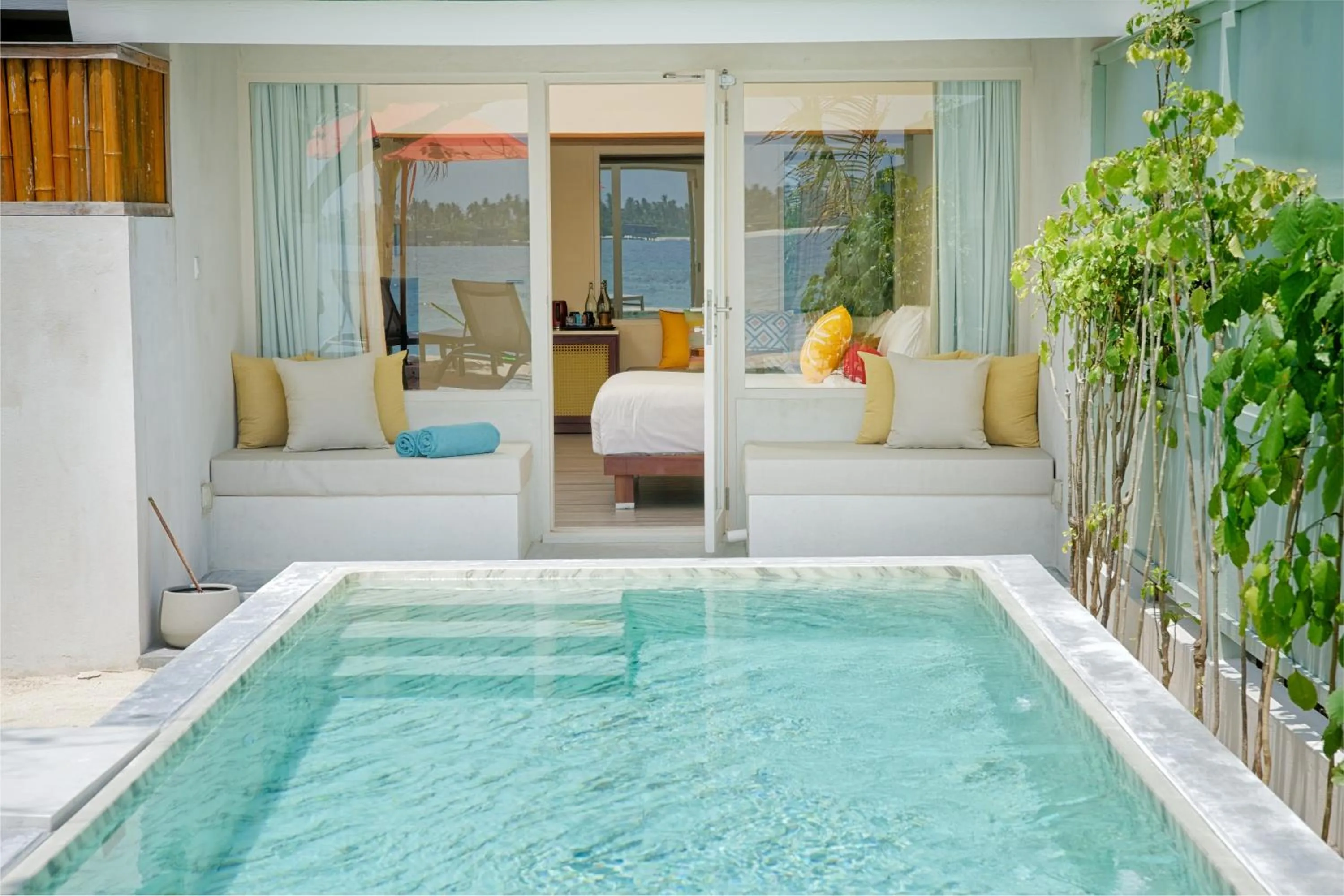 Pool view in OBLU NATURE Helengeli-All-Inclusive with free Transfers