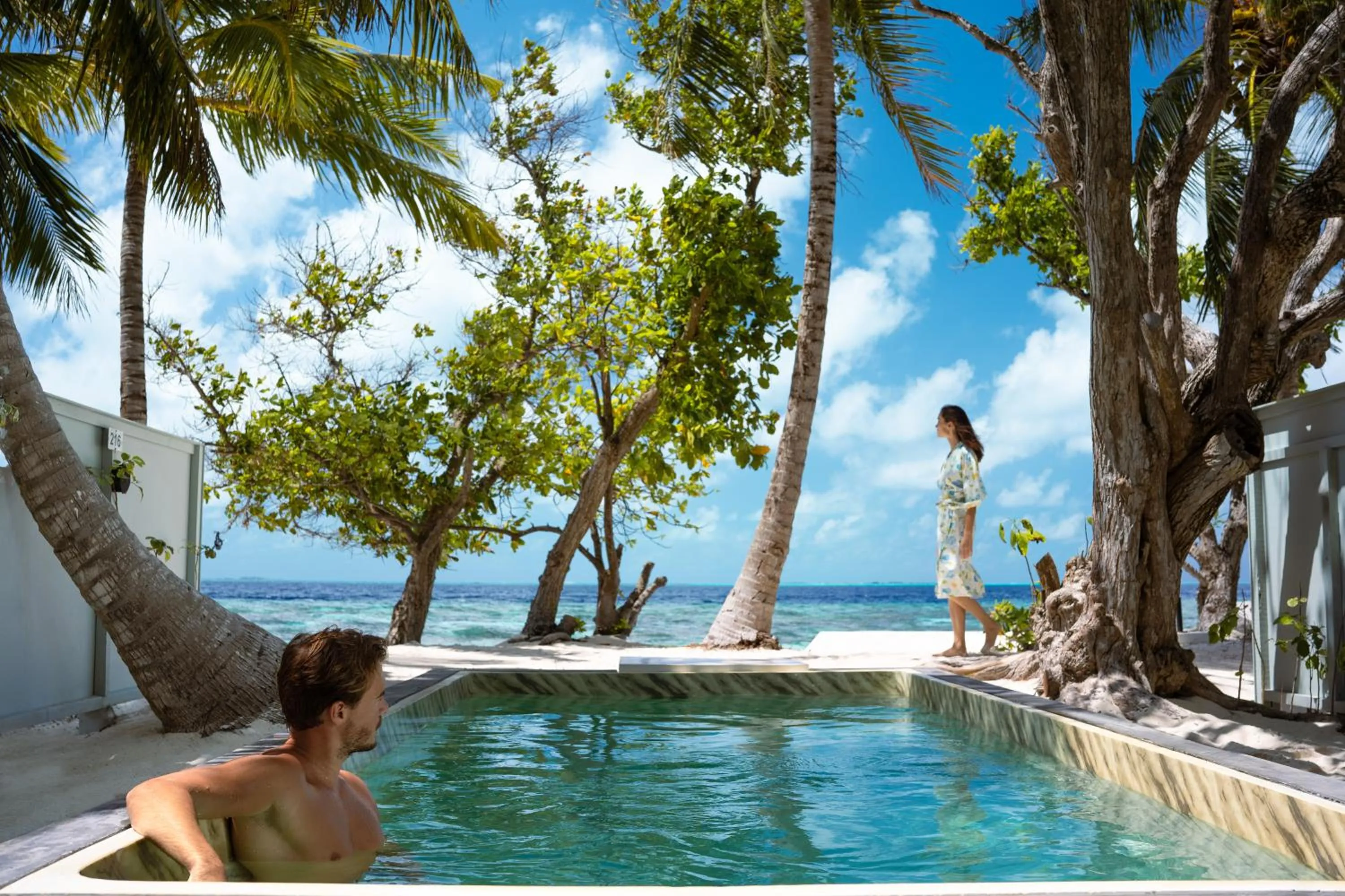 Pool view in OBLU NATURE Helengeli-All-Inclusive with free Transfers