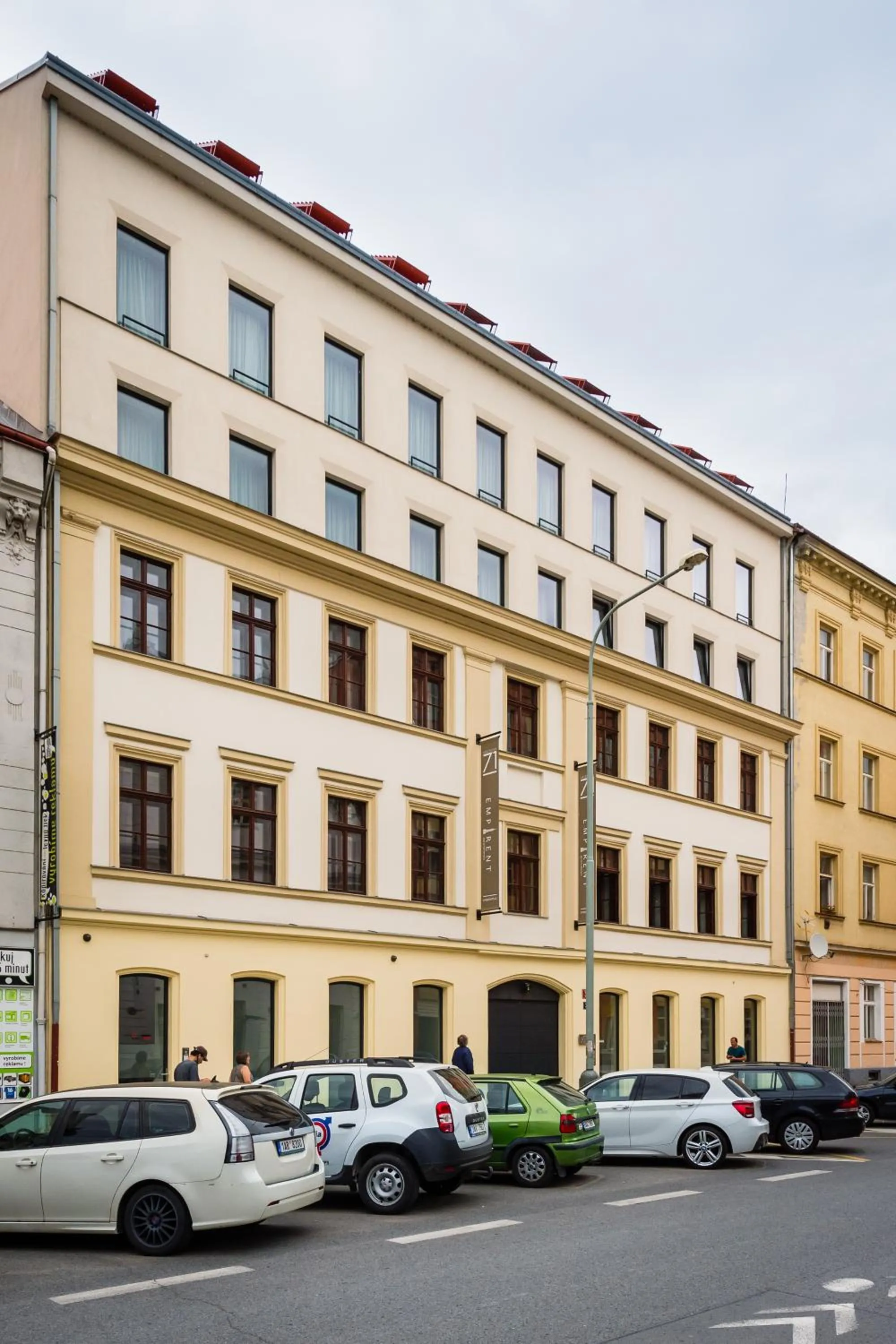 Facade/entrance in Karlin Residence by TKC