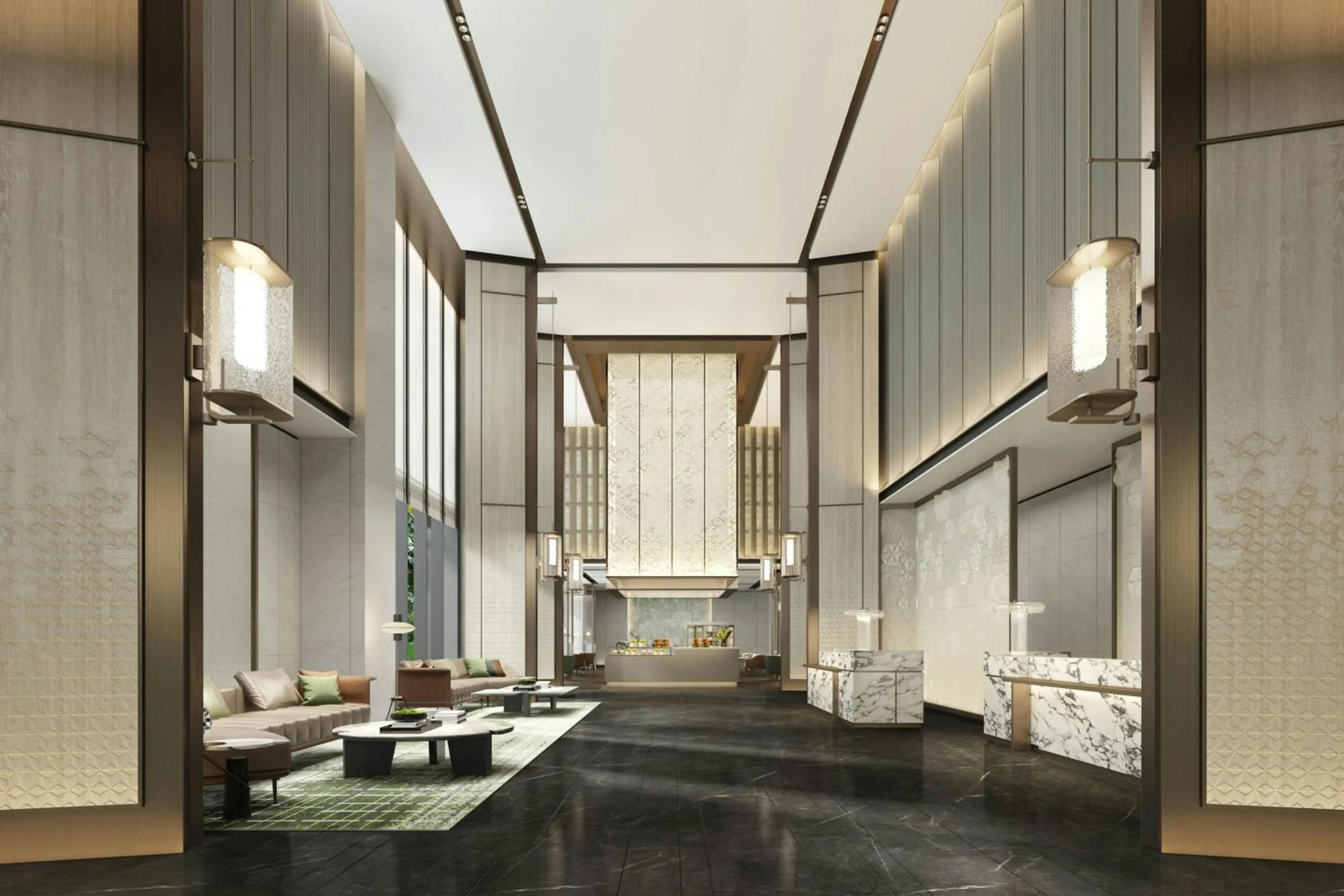 Lobby or reception in Xi'an Marriott Hotel High-Tech Zone